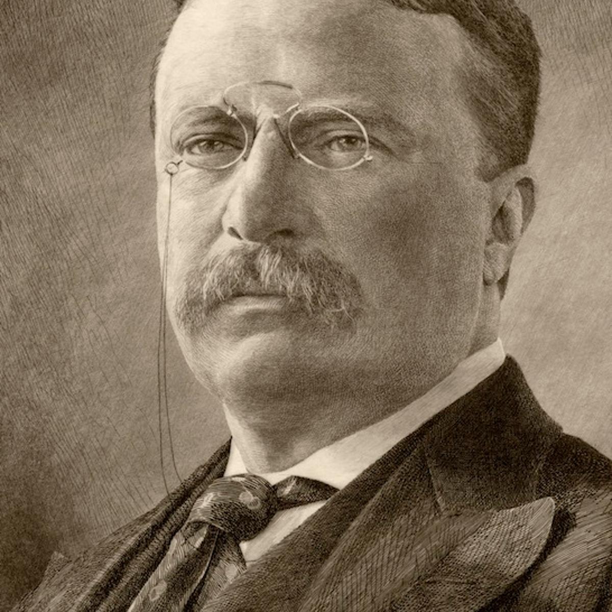 Theodore D. Roosevelt, 1858 to 1919. 26th President of the United States.