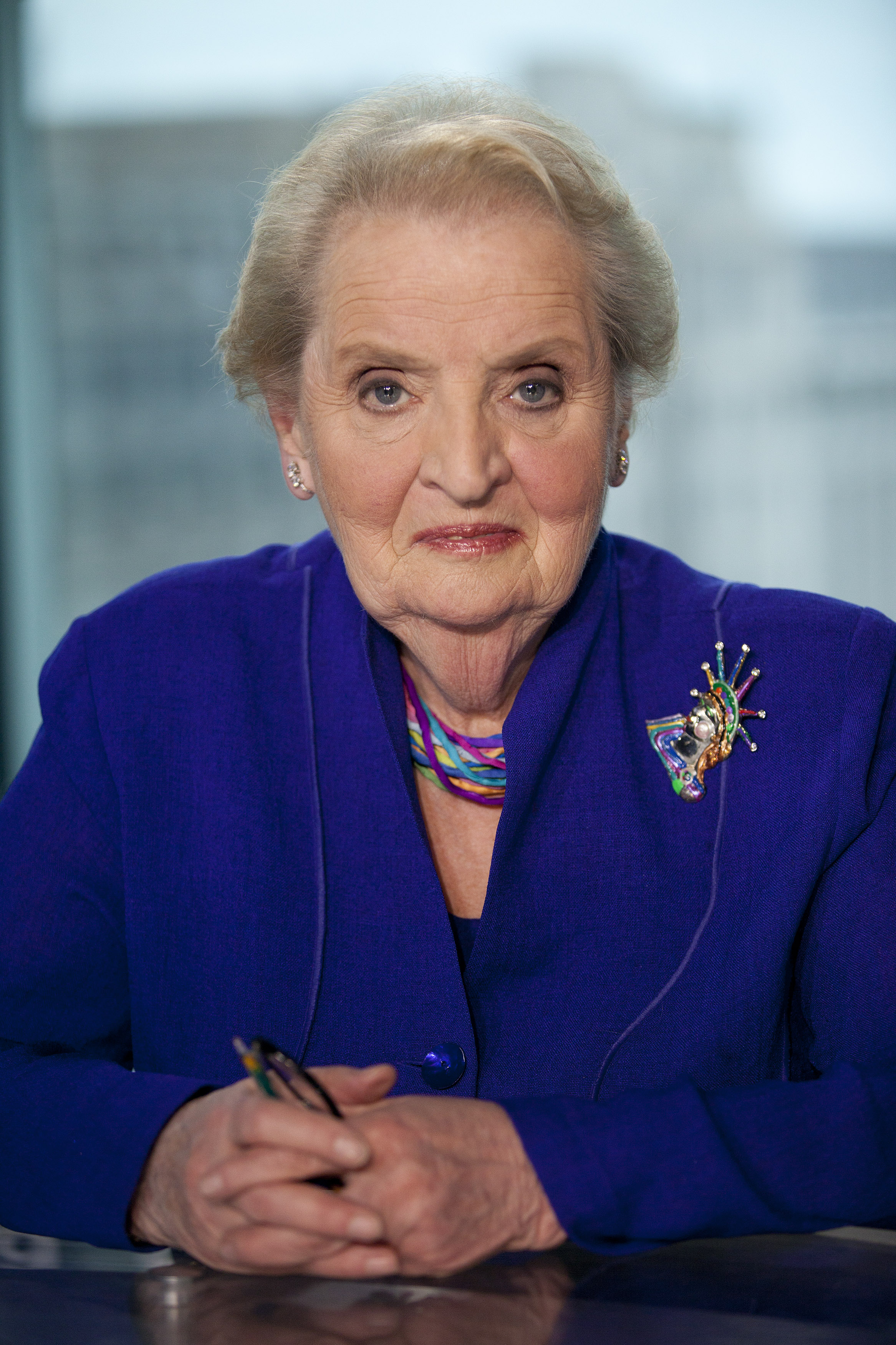 Madeleine Albright, former Secretary of State and founder of the Albright Stonebridge Group LLC, sits for a photograph in Washington, D.C., on May 22, 2012.