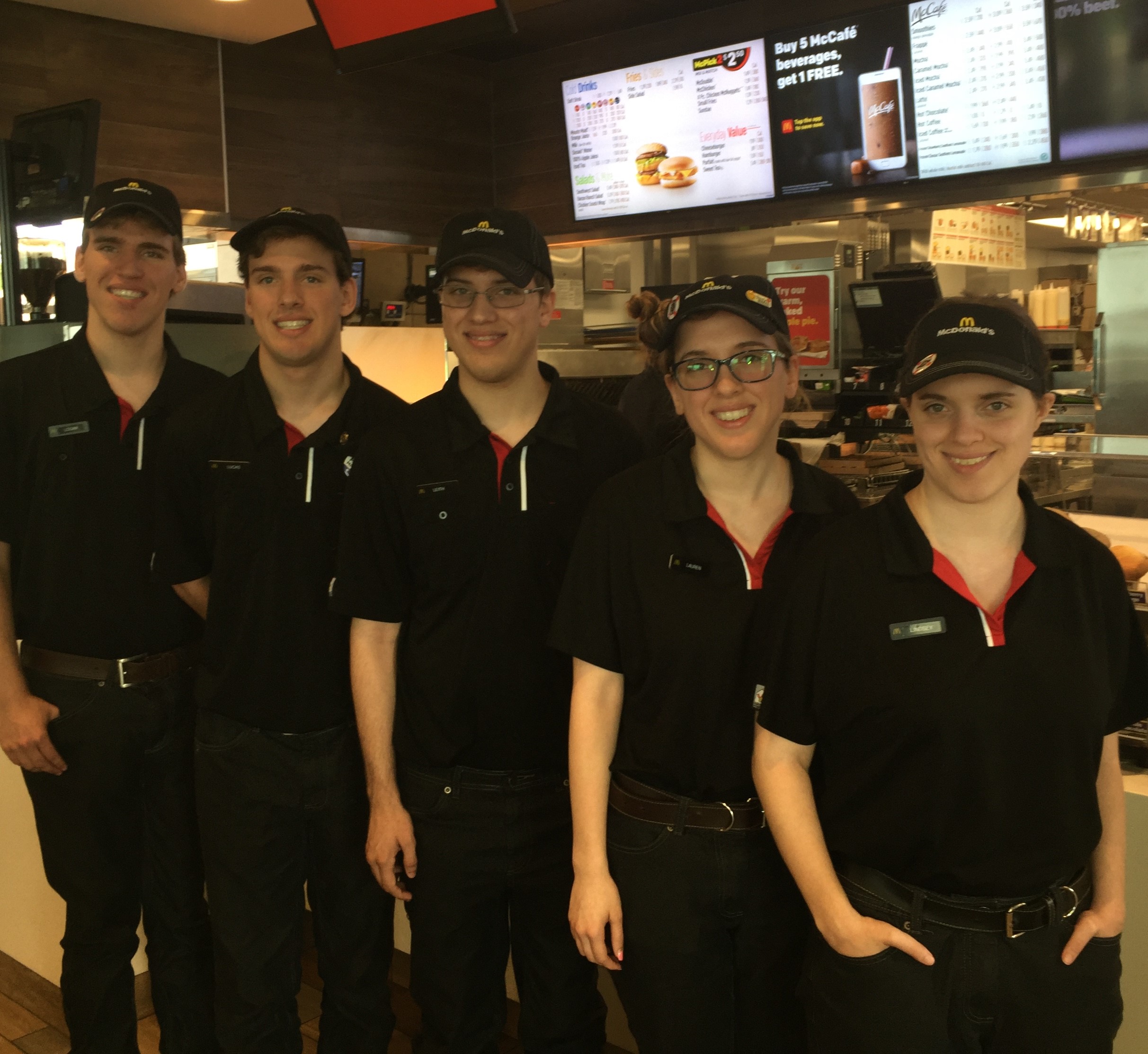 From left: Logan, Lucas, Leith, Lauren and Lindsey Curtis.