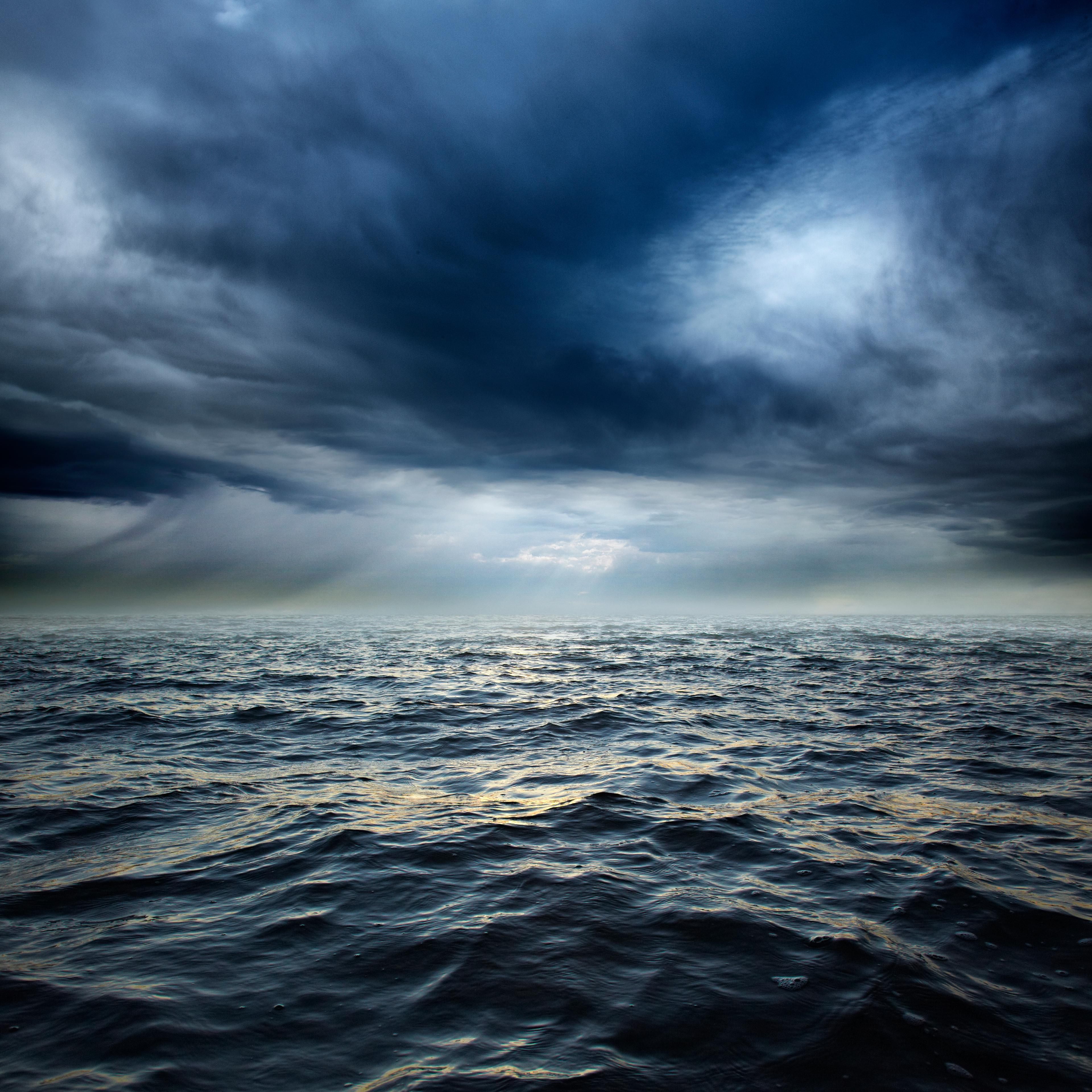 Stormy ocean water