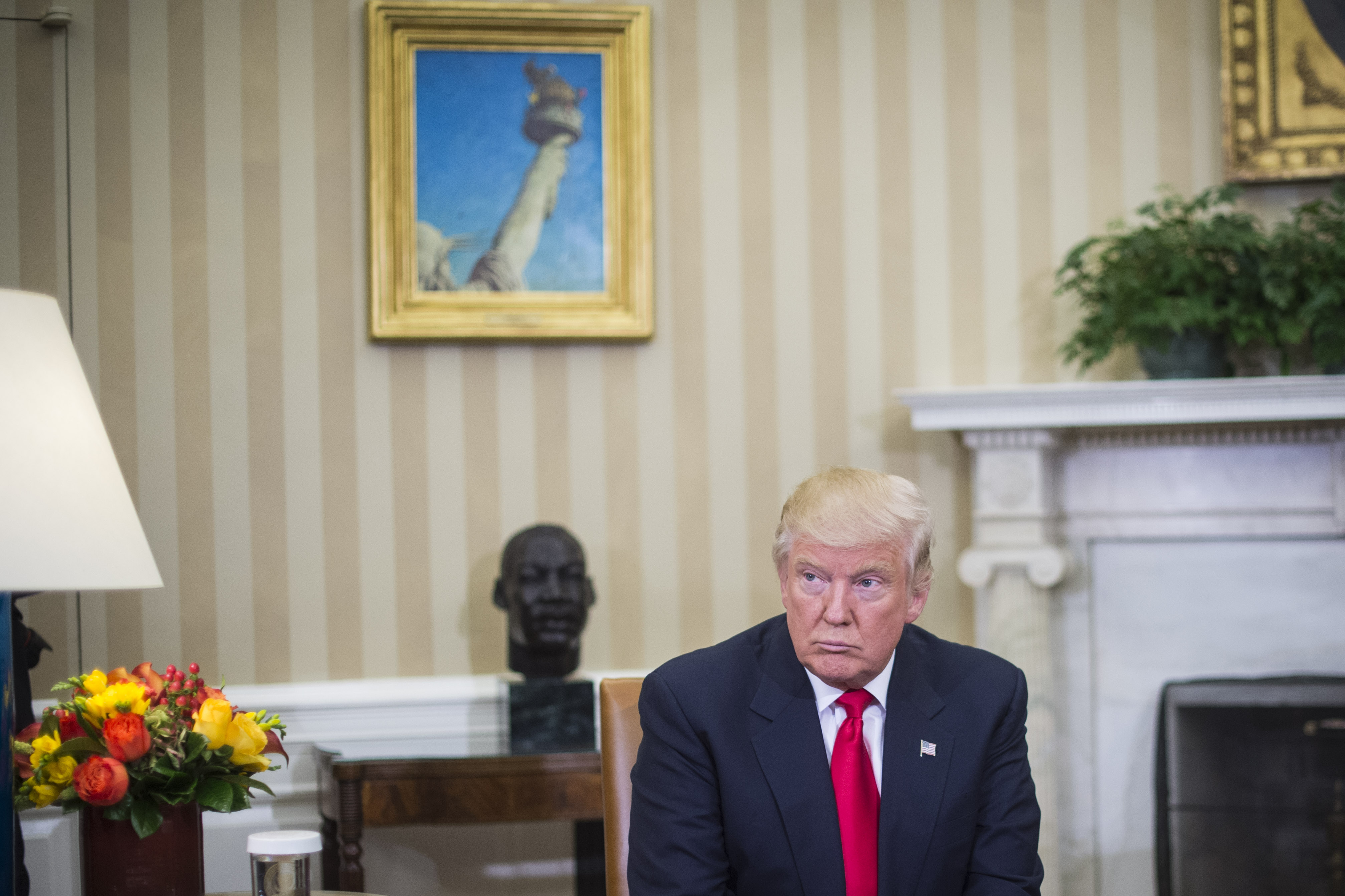 Republican presidential elect Donald Trump meets with