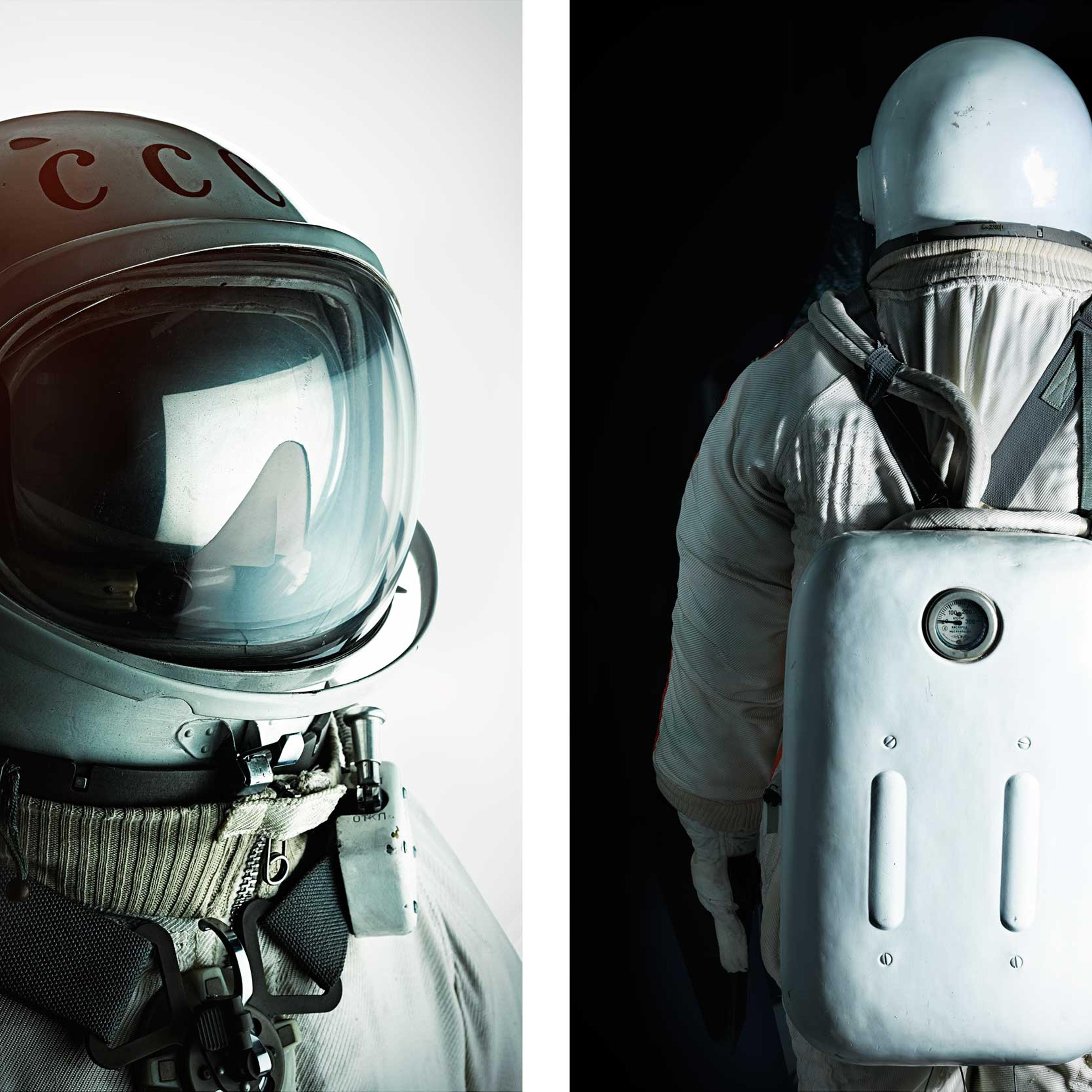 The spacesuit worn by Alexei Leonov on the first-ever spacewalk on March 18, 1965.