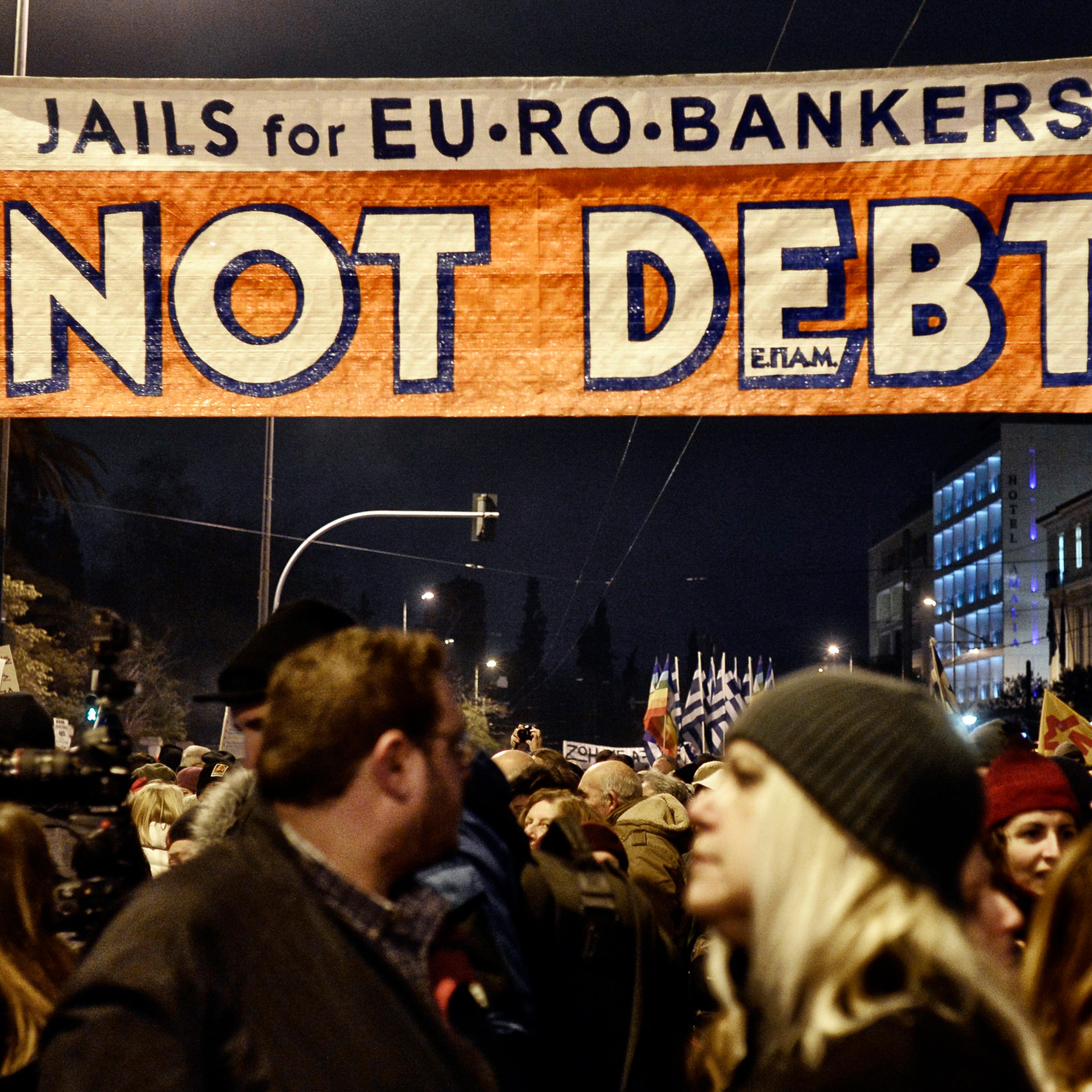 Supporters Of The New Greek Government Hold An Anti-Austerity Demonstration In Athens