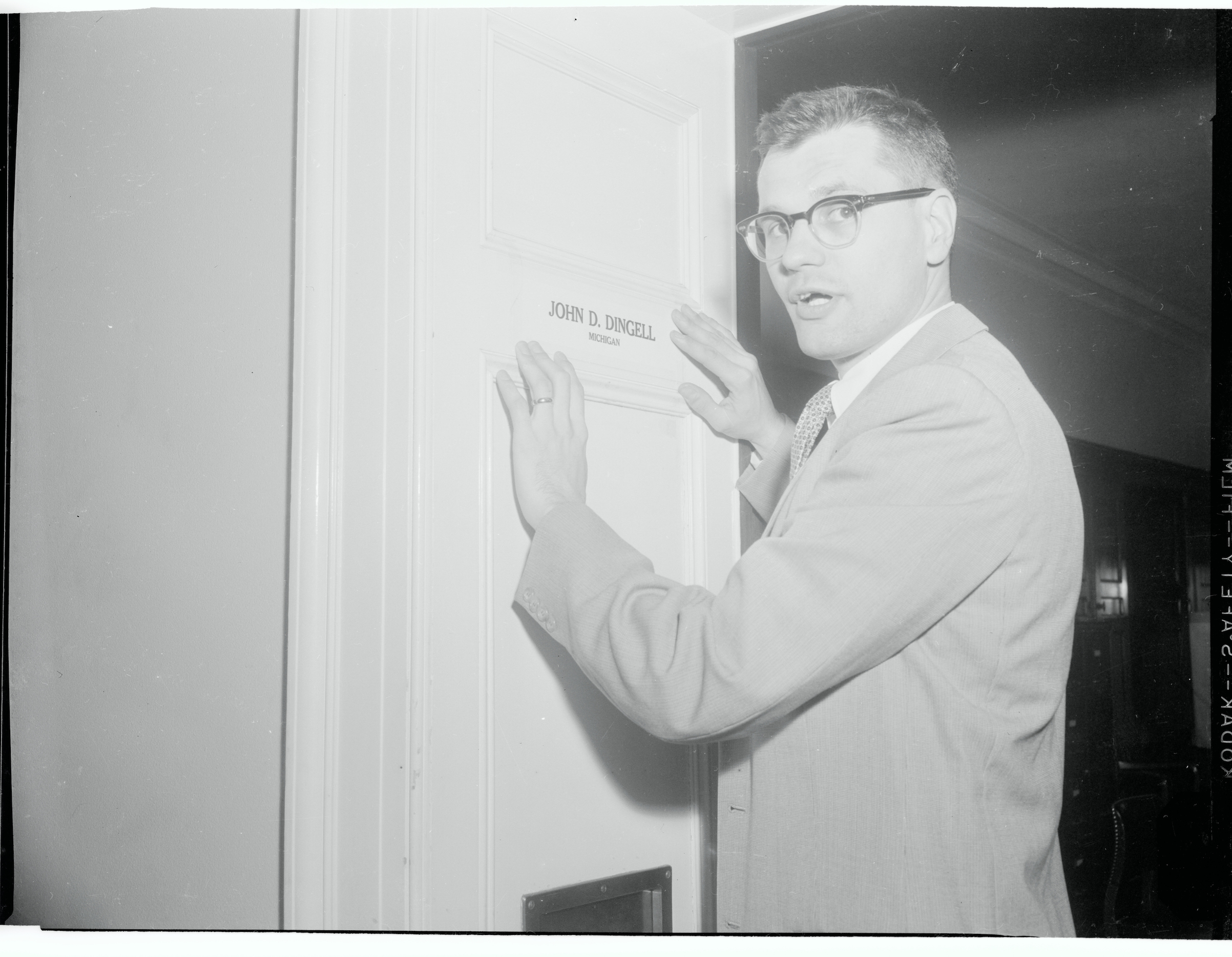 John D. Dingell Jr. Showing Name Plate