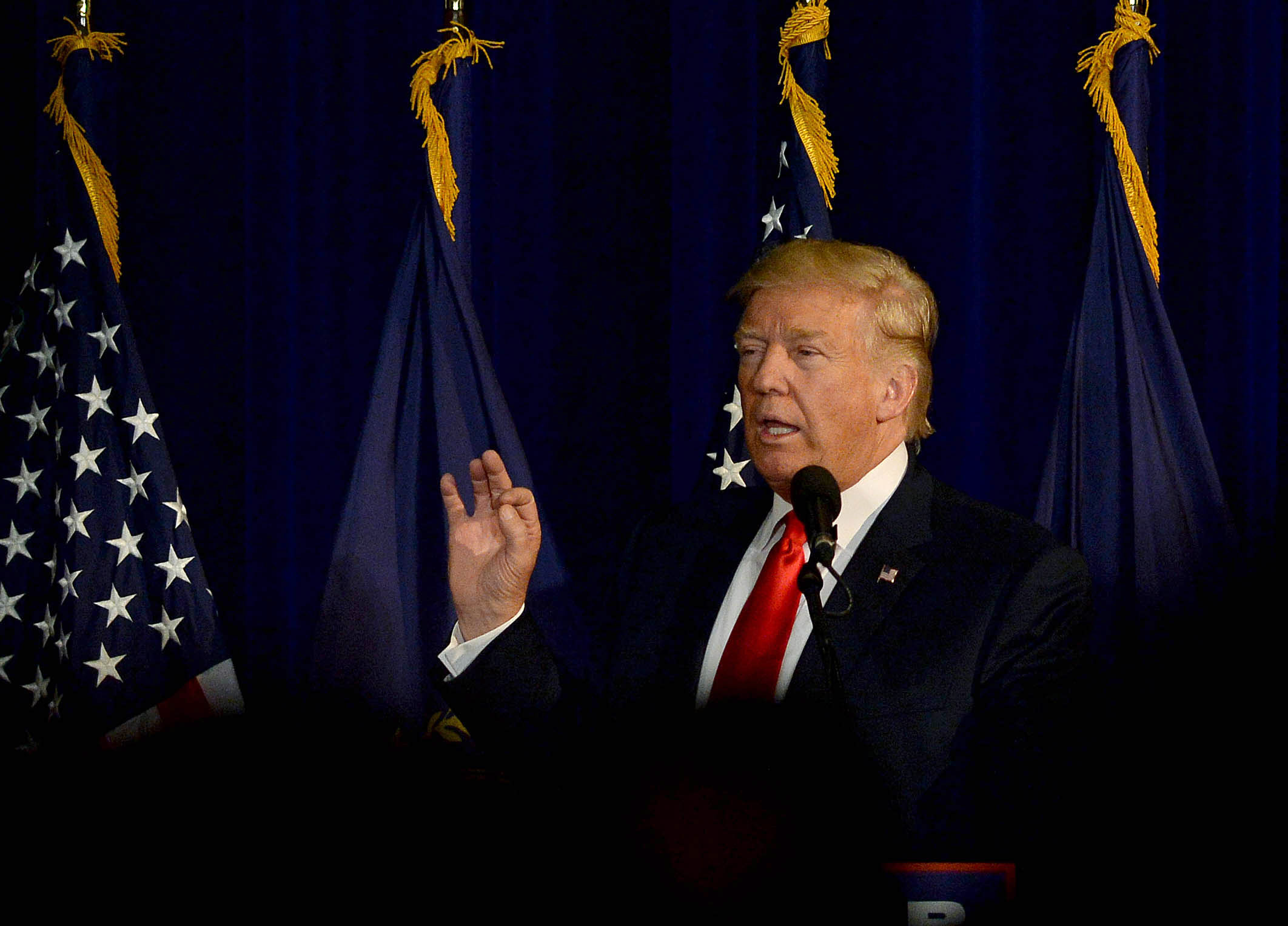 GOP Presidential Candidate Donald Trump Campaigns In Laconia, New Hampshire