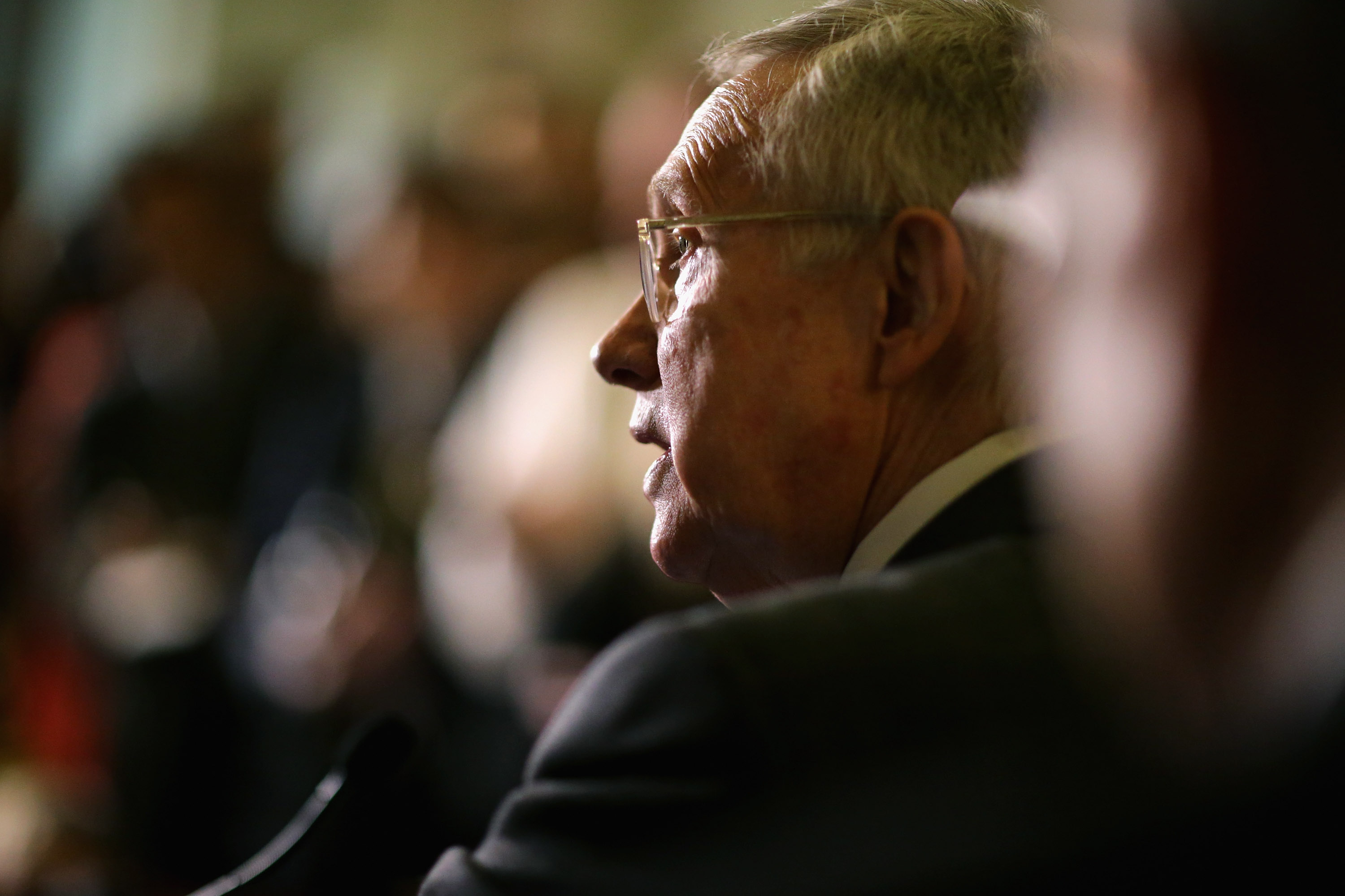 Senate Lawmakers Address The Media After Their Weekly Policy Luncheons