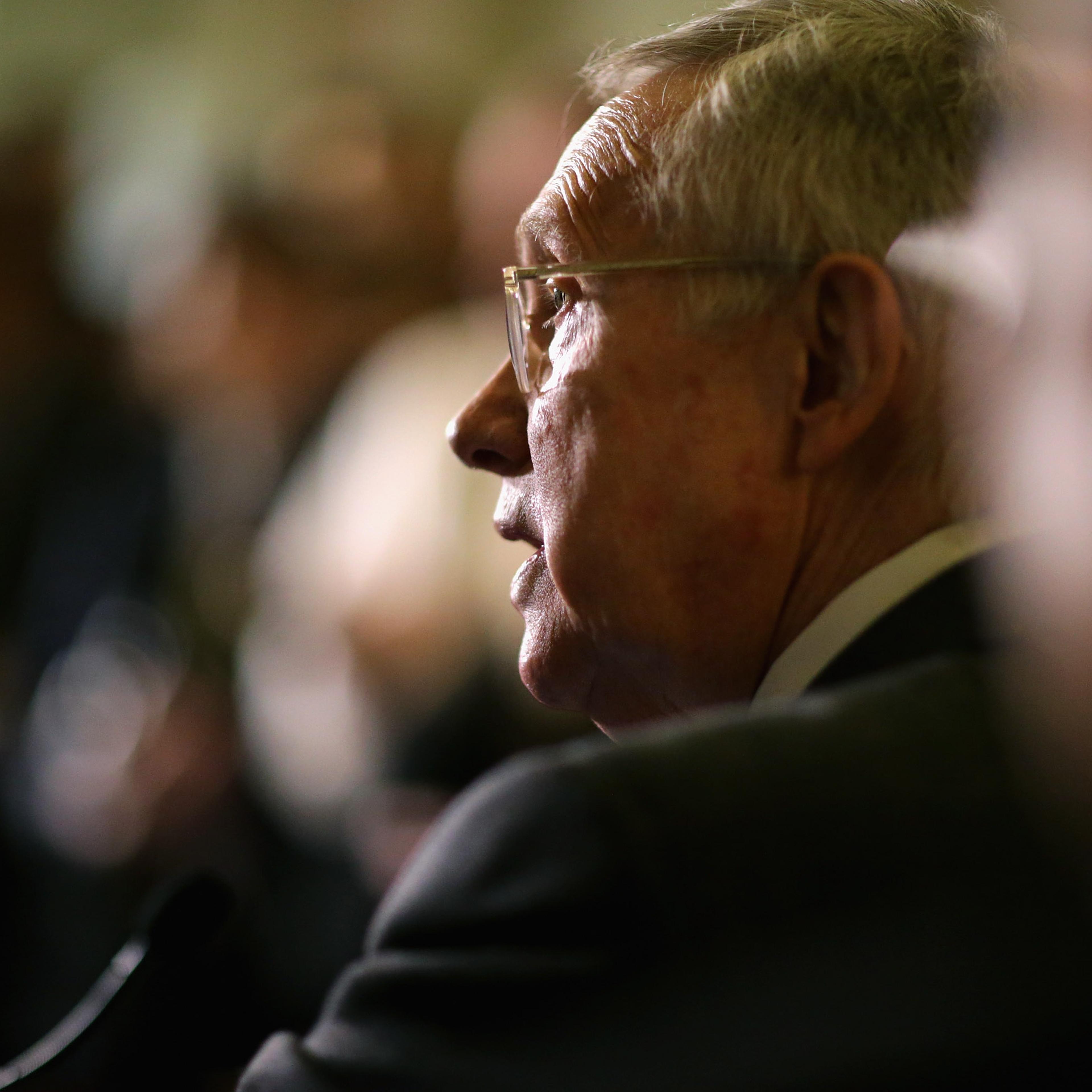 Senate Lawmakers Address The Media After Their Weekly Policy Luncheons