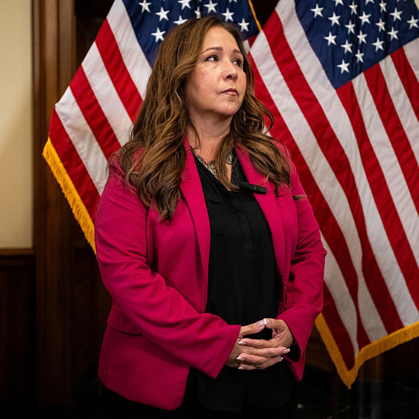 Representative-elect Adelita Grijalva, (D, Ariz.), during a news conference at the Capitol in Washington, DC, on Oct. 21, 2025.
