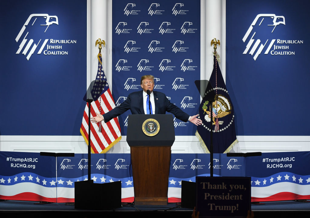 President Donald Trump Among Speakers At Republican Jewish Coalition In Las Vegas