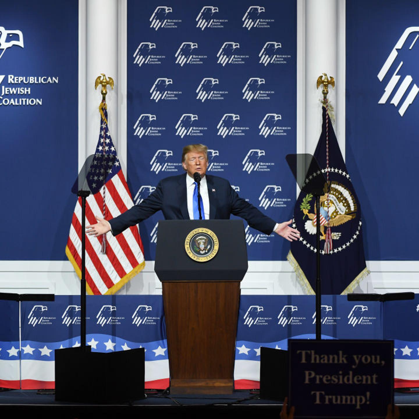 President Donald Trump Among Speakers At Republican Jewish Coalition In Las Vegas