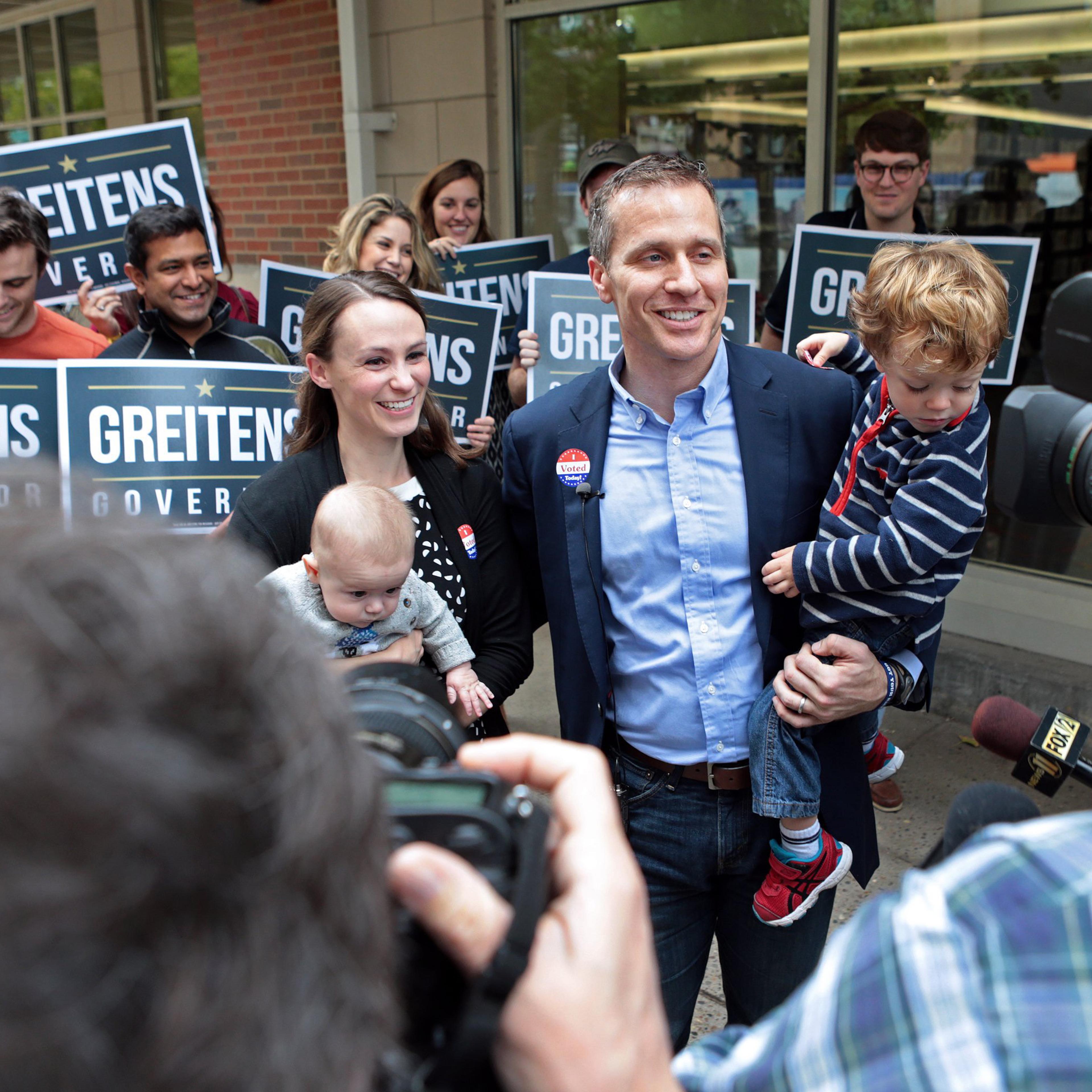 Eric Greitens casts his vote