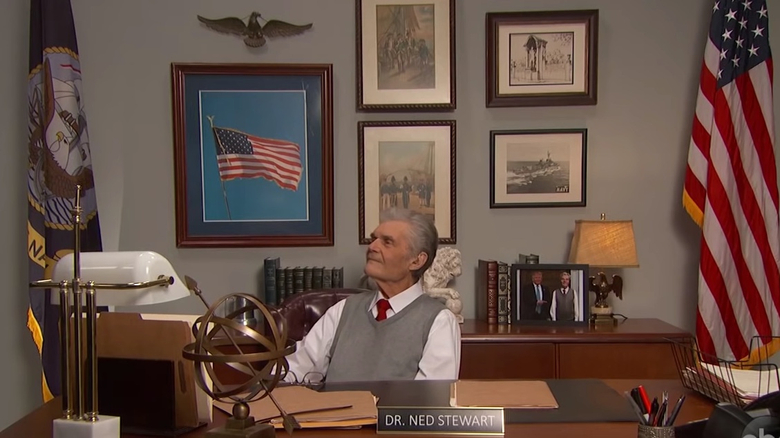 Kimmel and Colbert make fun of Trump's school records.