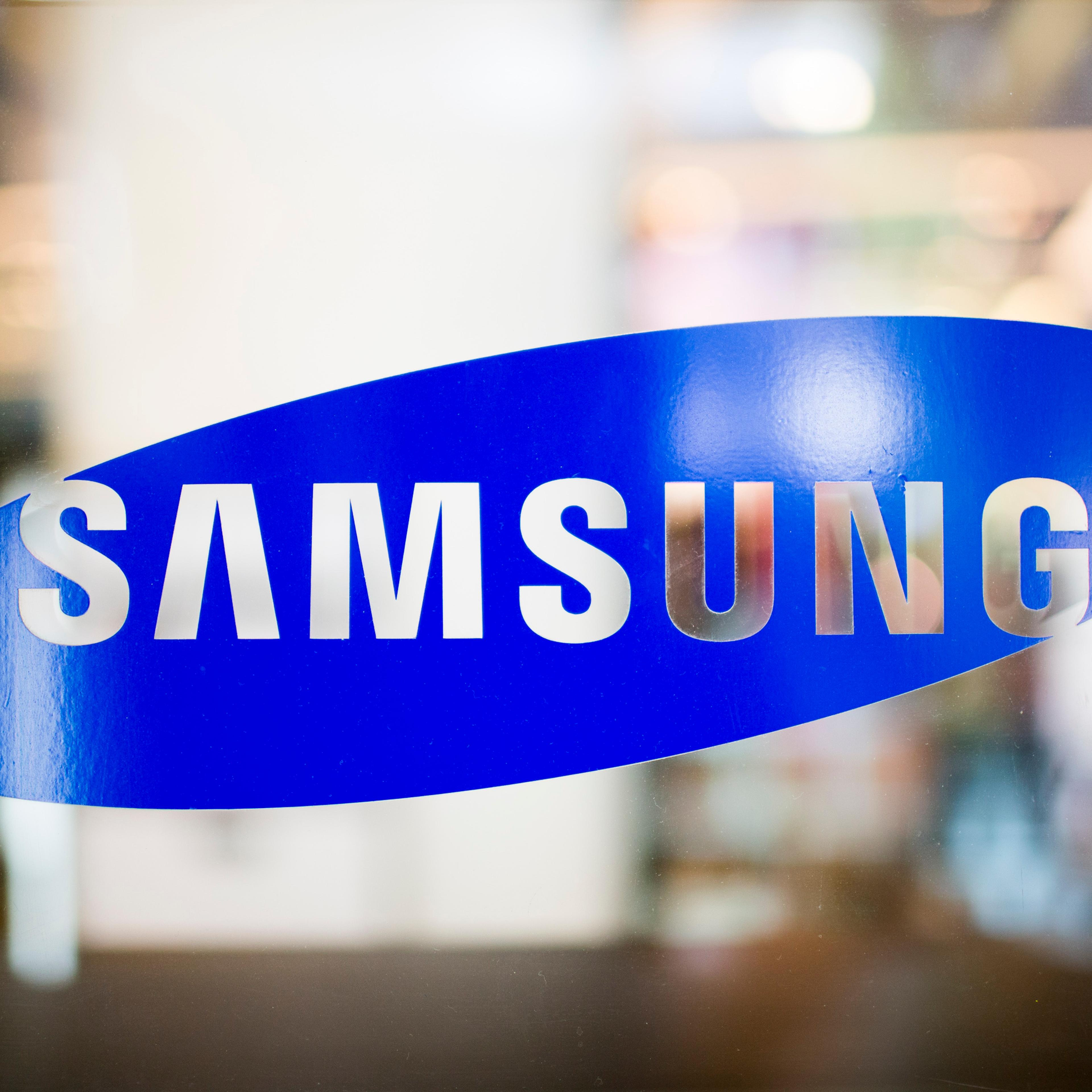 The Samsung Electronics Co. logo is displayed at a store in Bangkok, Thailand, on Thursday, Oct. 4, 2012.