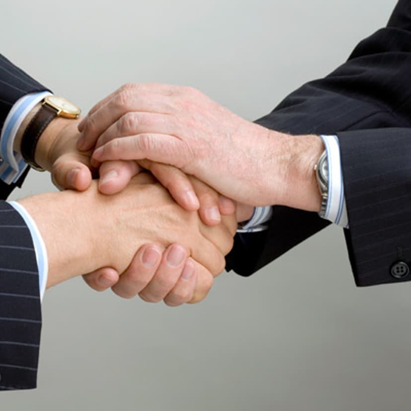 Business men shake hands