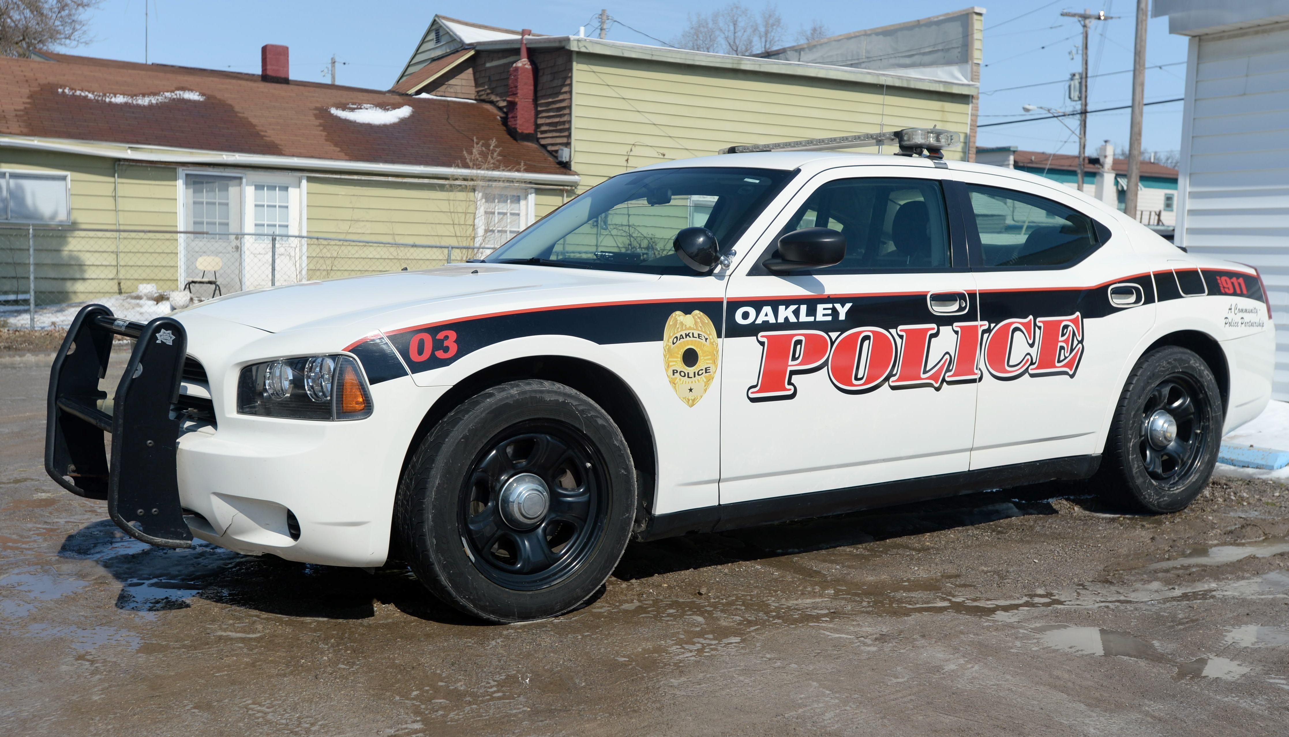 An Oakley police car on March 14, 2014 in Oakley, Mich.