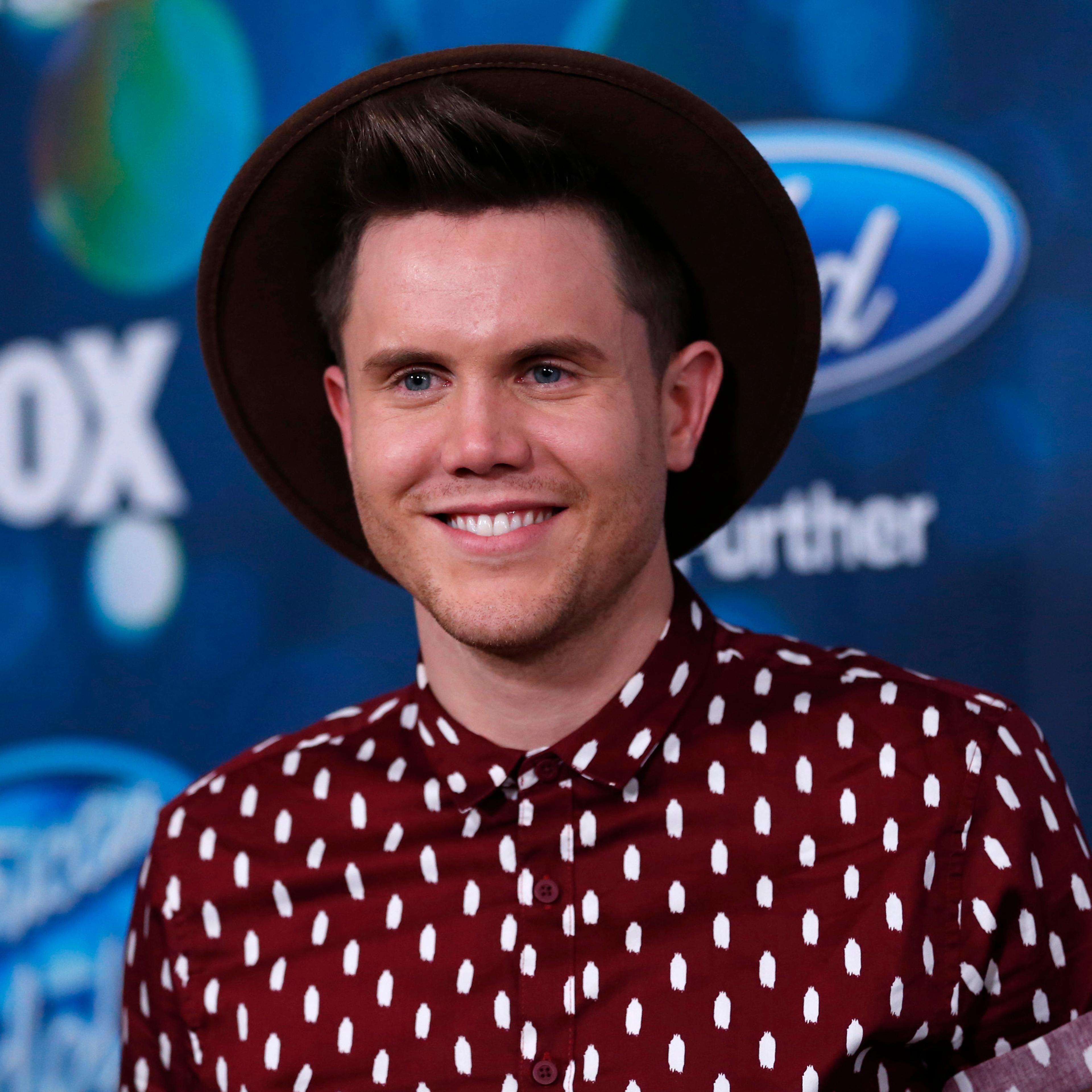 Finalist Harmon poses at the party for the finalists of "American Idol XV" in West Hollywood