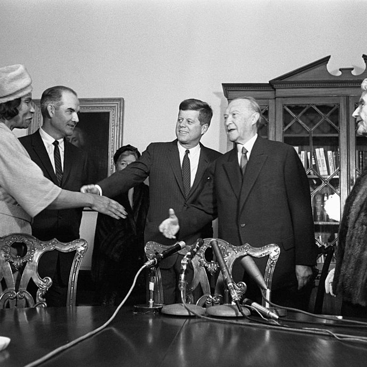 President Kennedy Introducing Konrad Adenauer