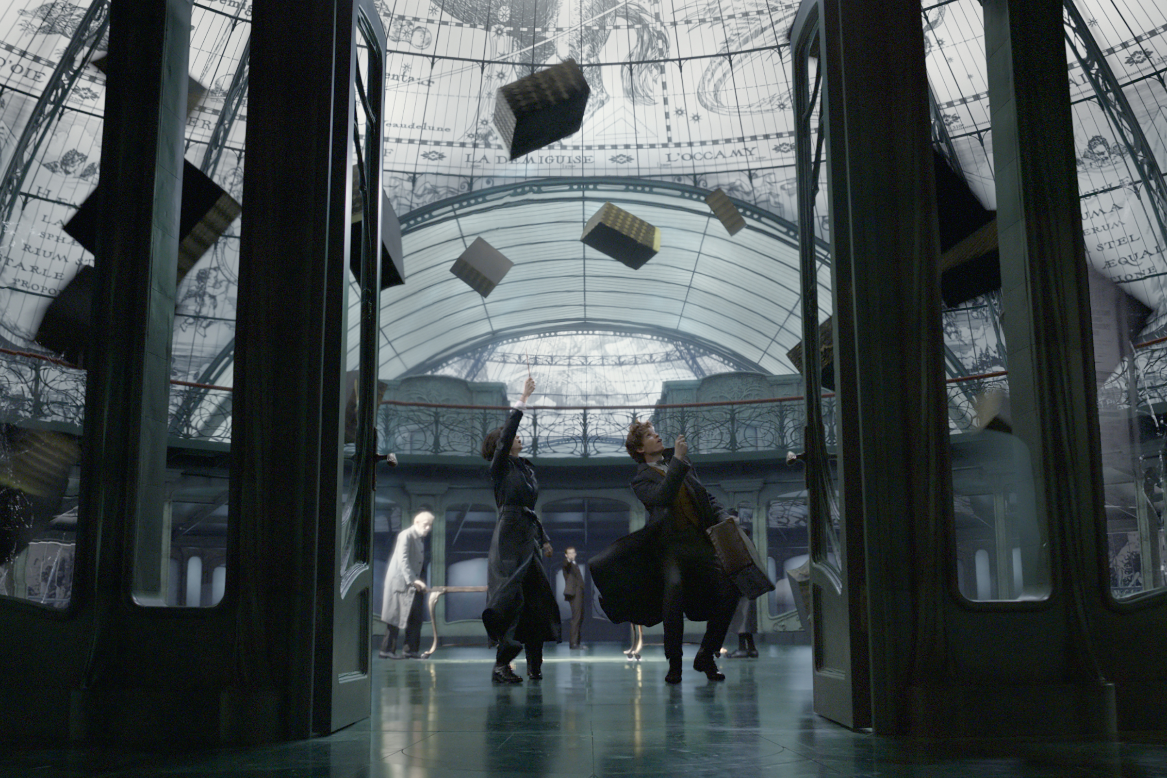 Up to their old tricks: Tina (Katherine Waterston) and Newt (Eddie Redmayne) in The Crimes of Grindelwald
