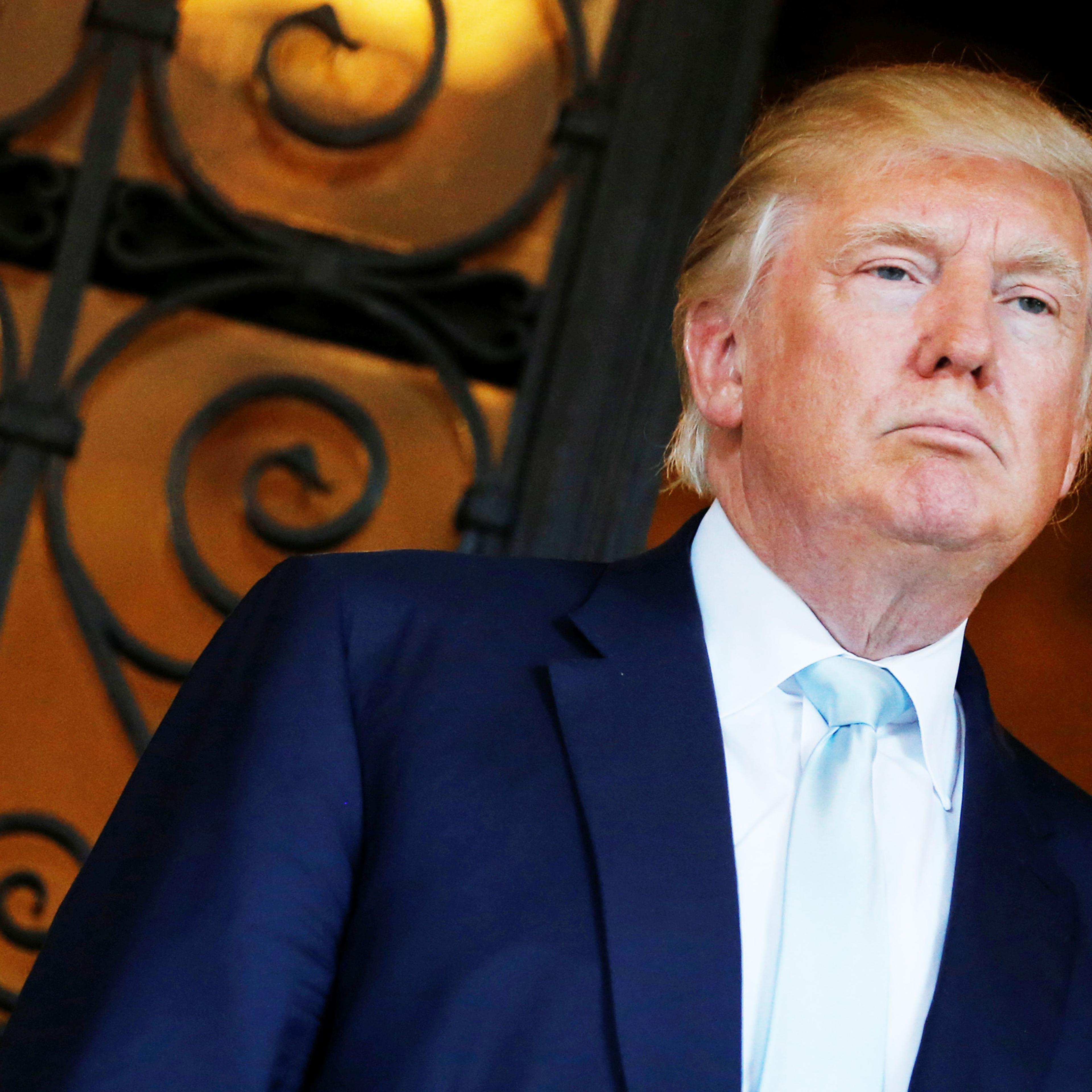 U.S. President-elect Trump delivered brief remarks to reporters at the Mar-a-lago Club in Palm Beach, Florida