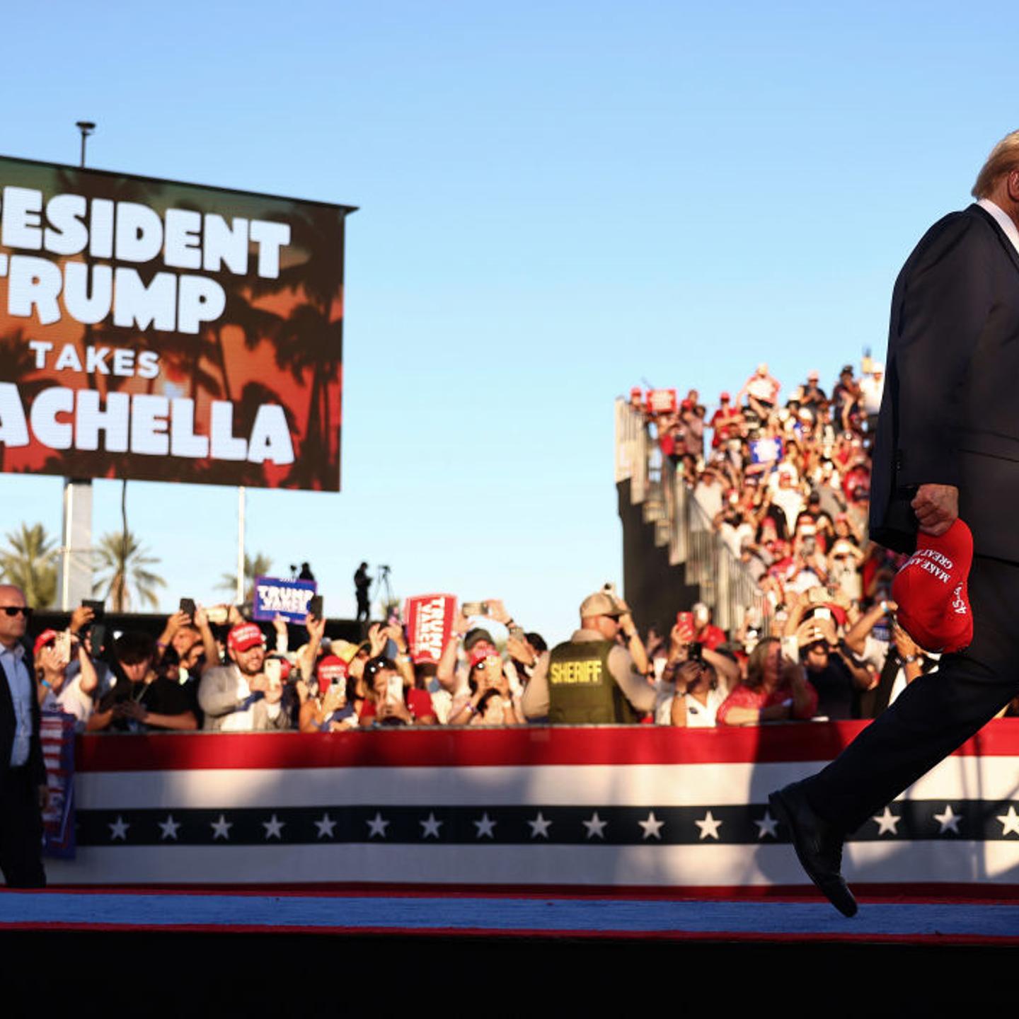 Donald Trump Holds A Campaign Event In Coachella, CA