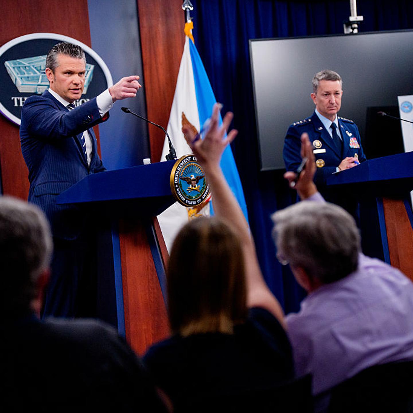 DOD Secretary Hegseth And Chairman Of The Joint Chiefs Caine Brief On Iran Strike