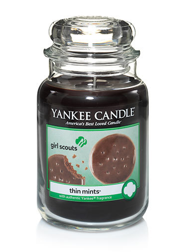 Girl Scout Cookie Scented Yankee Candles: Thin Mints, Trefoils, Samoas