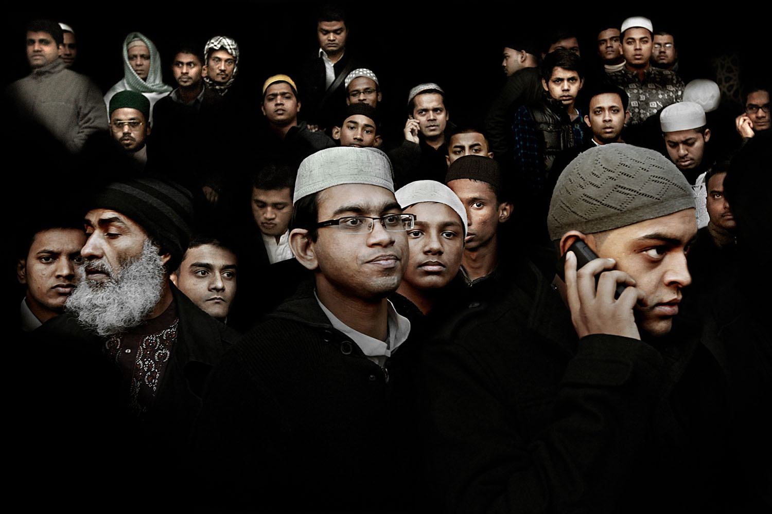 Community members leave the East London Mosque after Eid prayers in London. Combined with the adjoining London Muslim Centre, it is one of the largest mosques in the United Kingdom. Nov. 16, 2010.