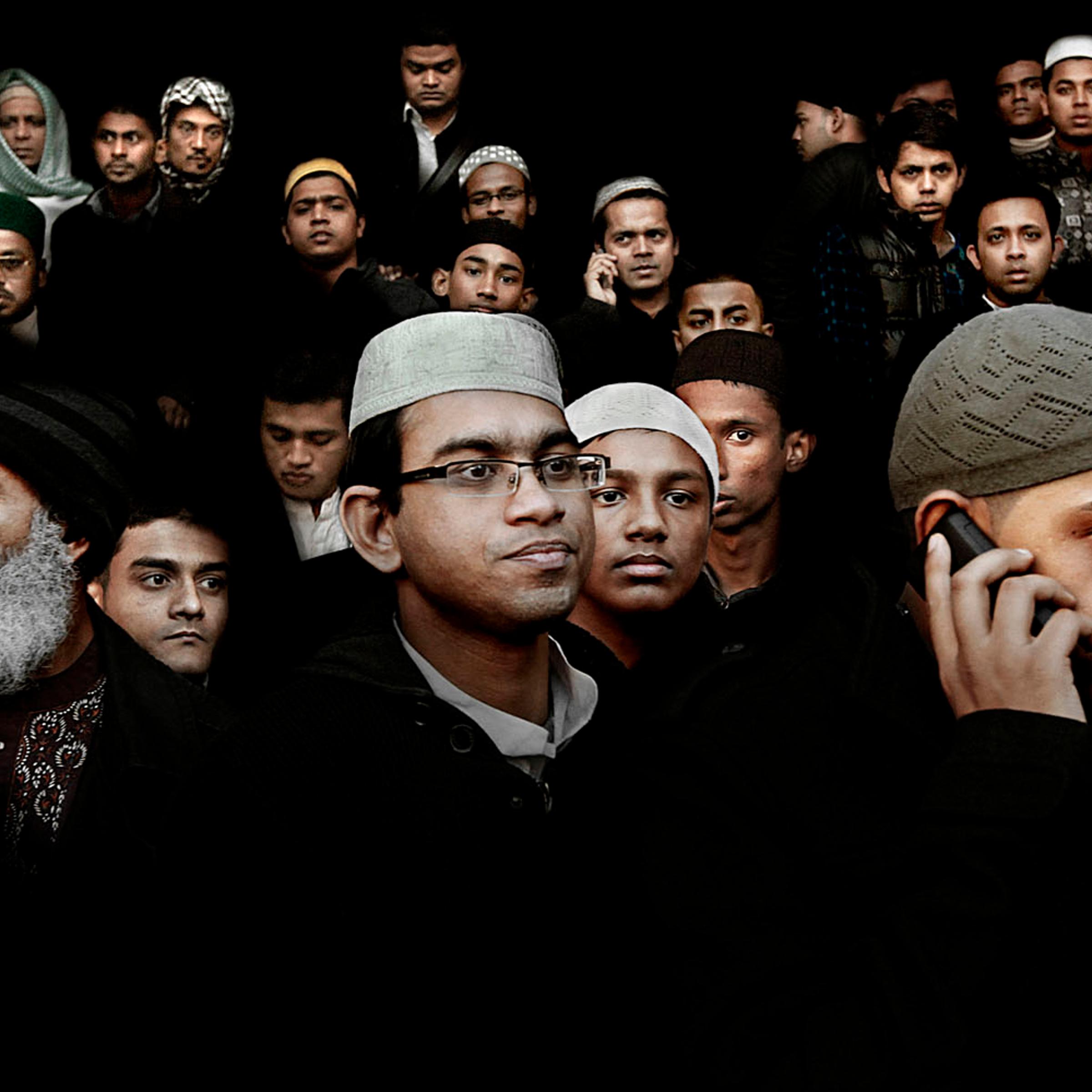 Community members leave the East London Mosque after Eid prayers in London. Combined with the adjoining London Muslim Centre, it is one of the largest mosques in the United Kingdom. Nov. 16, 2010.