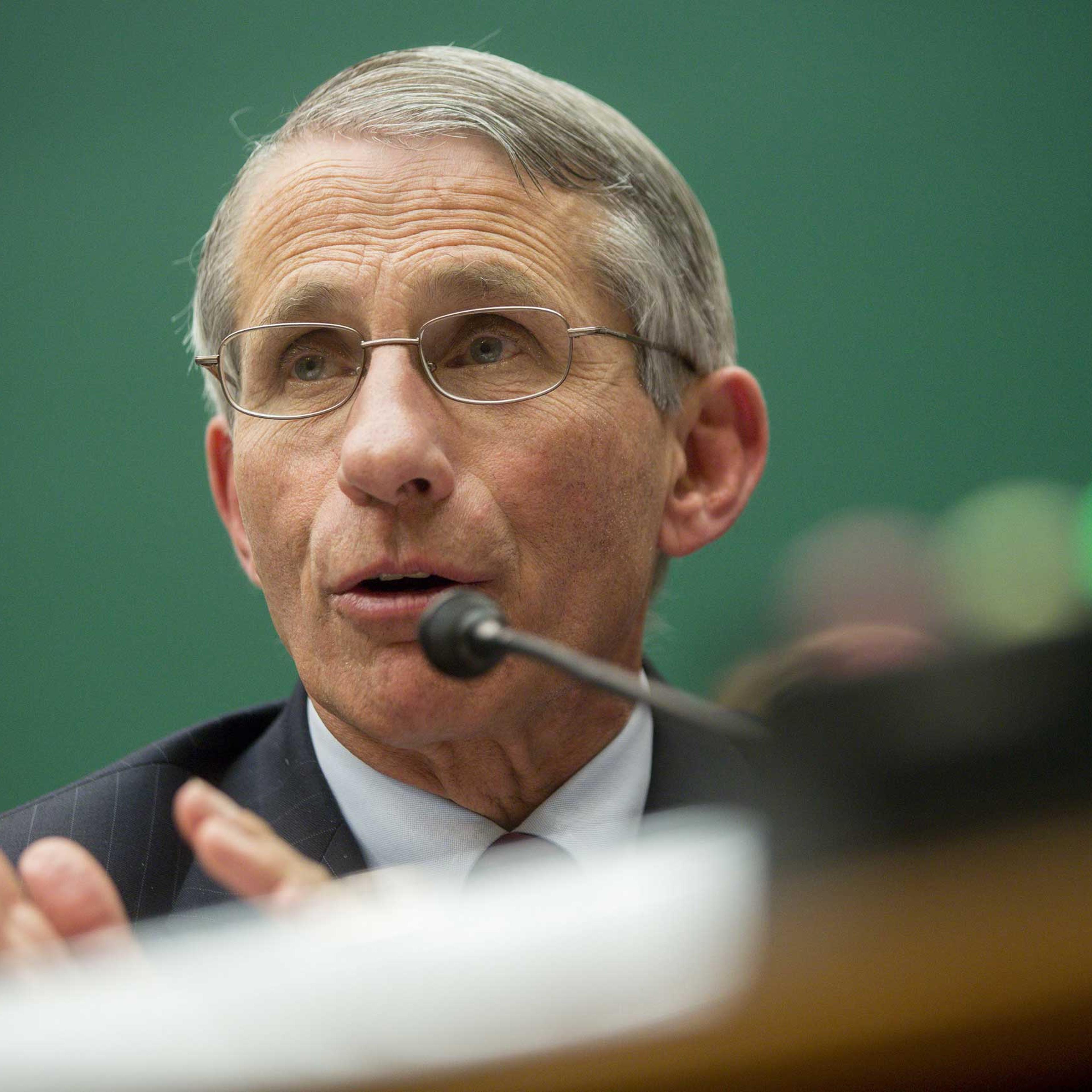 Anthony Fauci, director of the National Institute of Allergy and Infectious Diseases, speaks during a House Energy and Commerce Committee subcommittee hearing on the U.S. public health response to the Ebola outbreak in Washington, D.C., Oct. 2014.