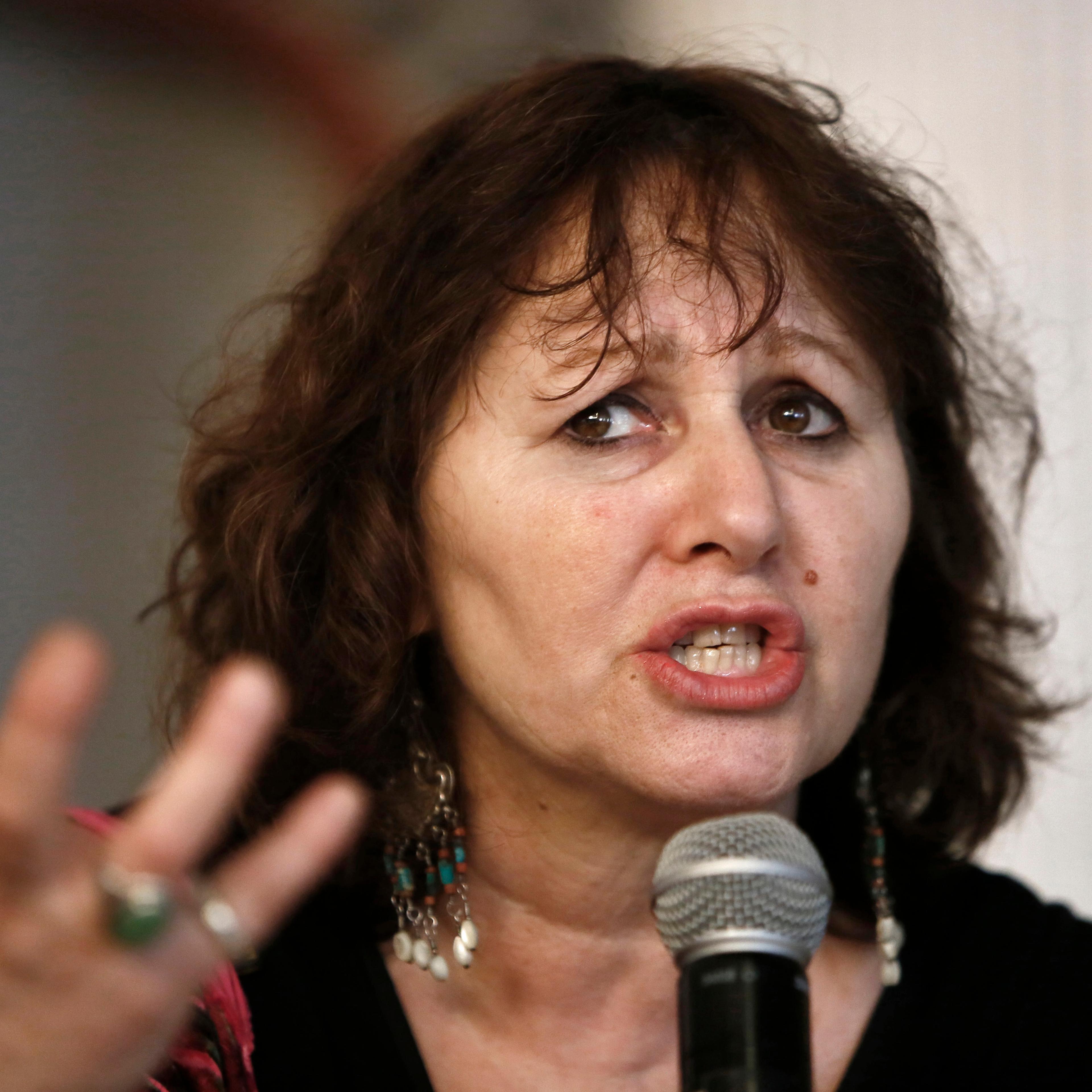 British filmmaker Udwin speaks during a news conference in New Delhi