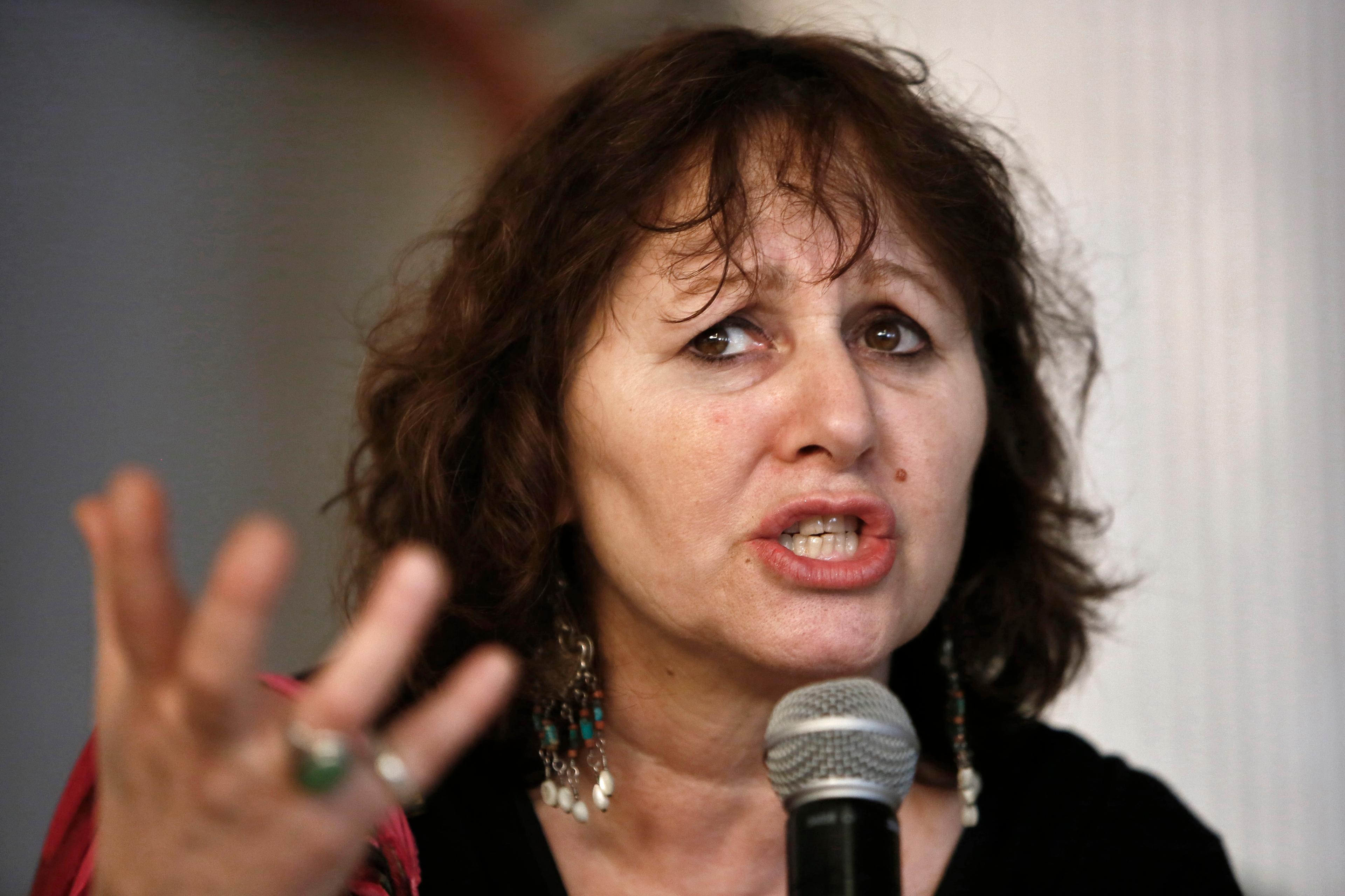 British filmmaker Udwin speaks during a news conference in New Delhi