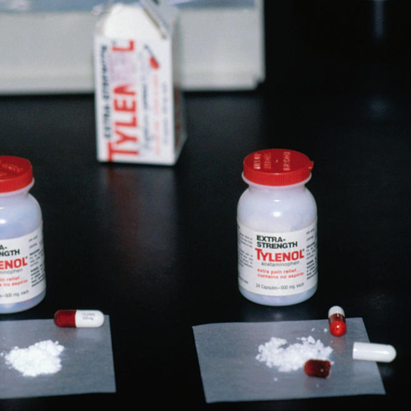 Tylenol Product Display at Medical Examiners Office