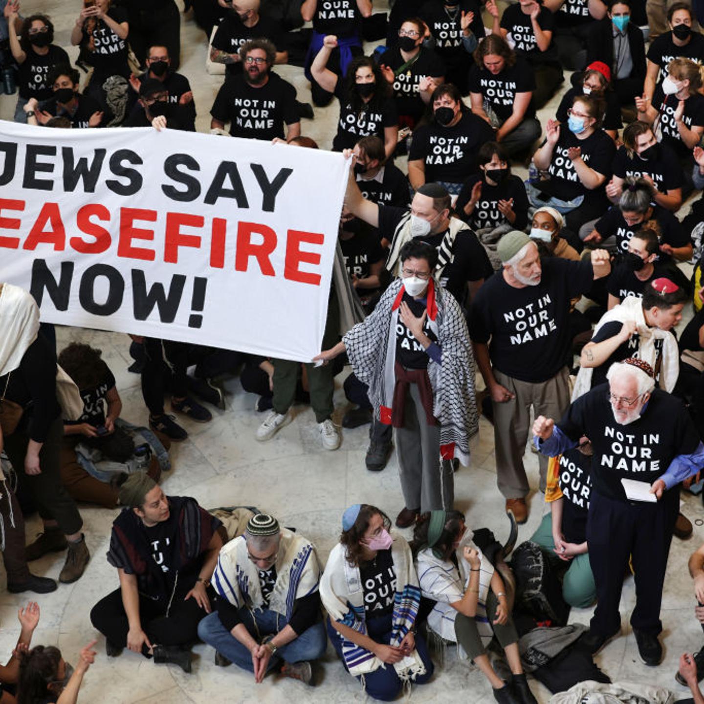 Protesters Hold A Rally Outside The U.S. Capitol Building Calling For A Ceasefire In Mideast War