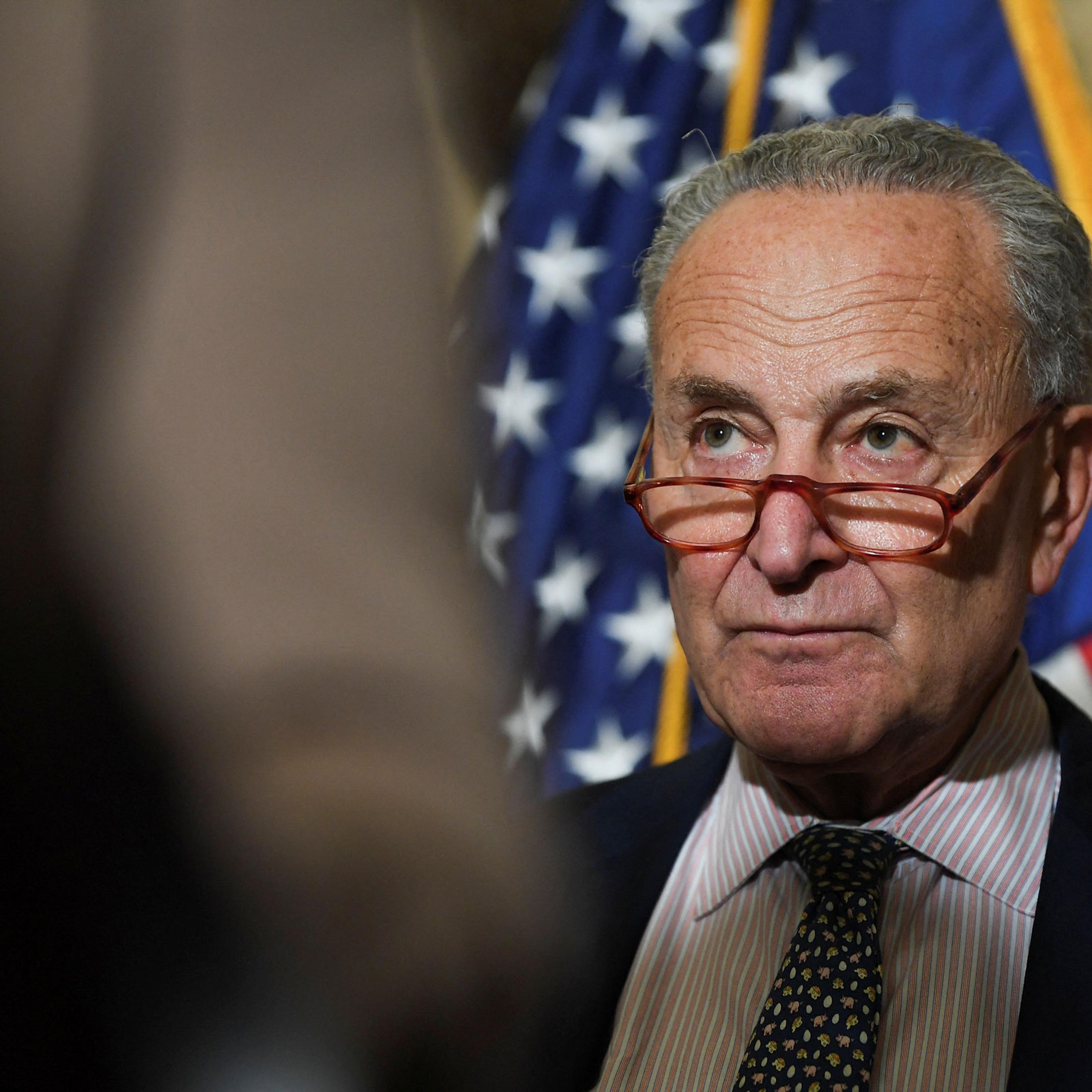 Senate Majority Leader Chuck Schumer (D-NY) attends a press conference at the U.S. Capitol in Washington, D.C, on Sept. 28, 2022.