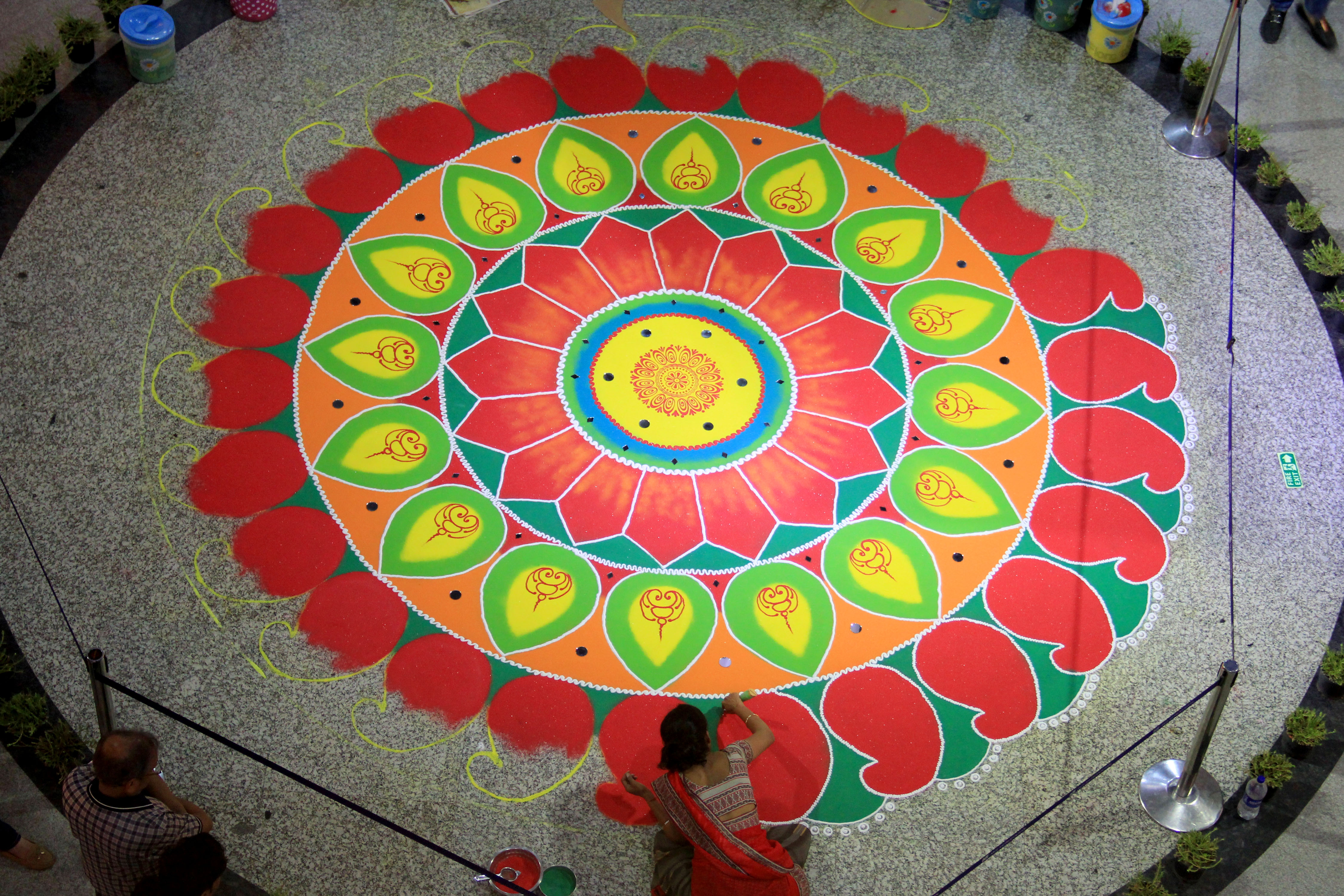 Rangoli for Diwali in Delhi