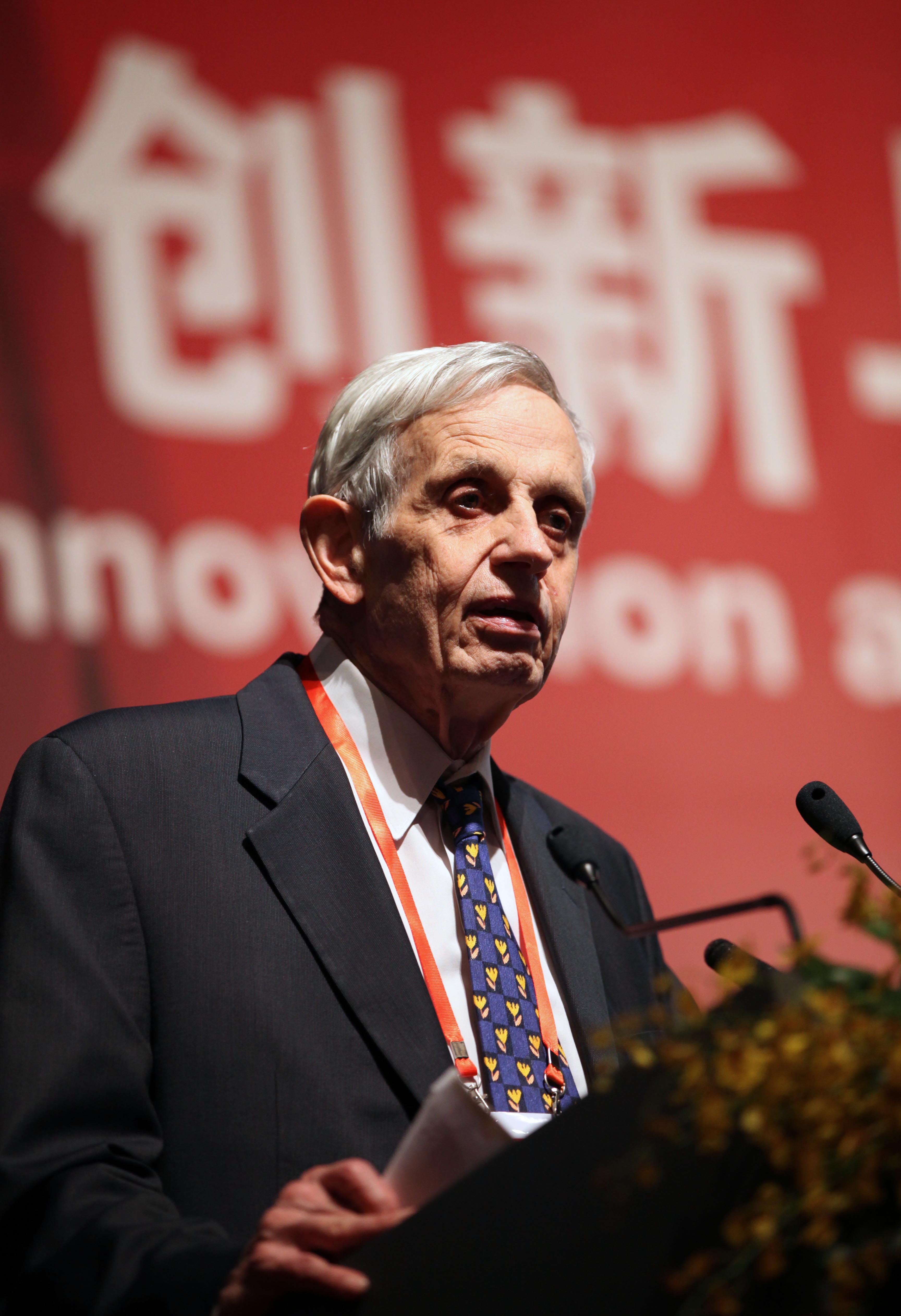 A beautiful life: John Nash at a Nobel laureates' forum in Beijing in 2011