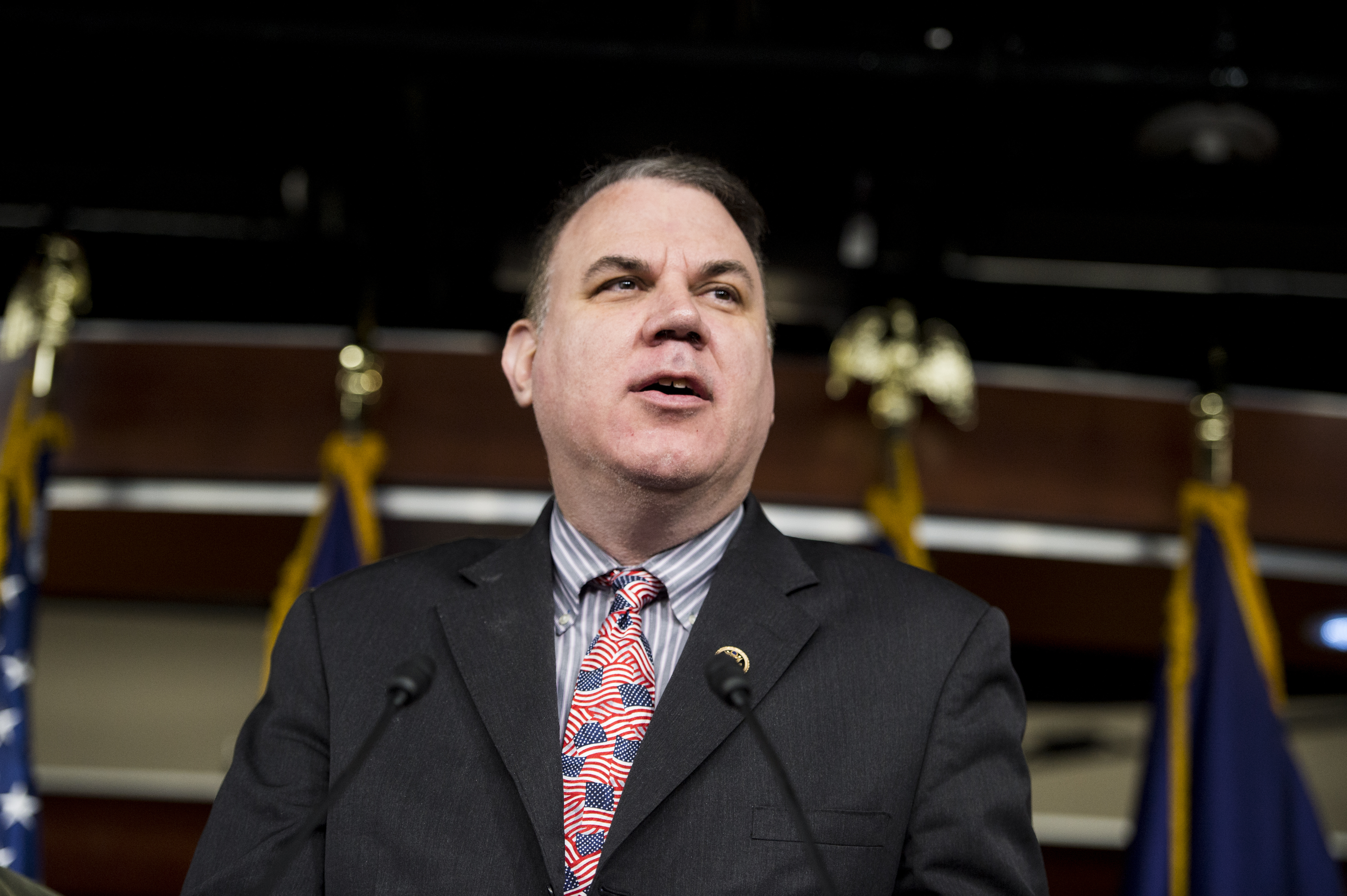 Rep. Alan Grayson, D-Fla., speaks during a House Democrats' news conference in the Capitol on Tuesday, Jan. 13, 2015.