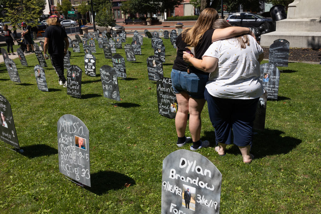 Memorial for opiod overdose victims of Broome County, New York