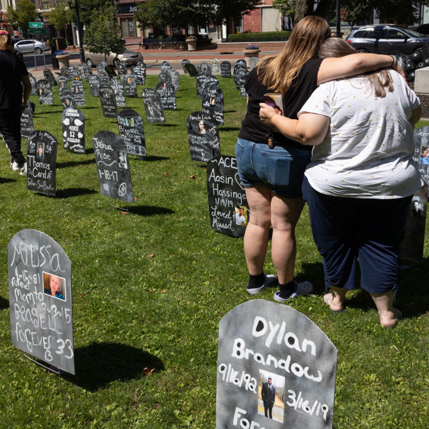 Memorial for opiod overdose victims of Broome County, New York