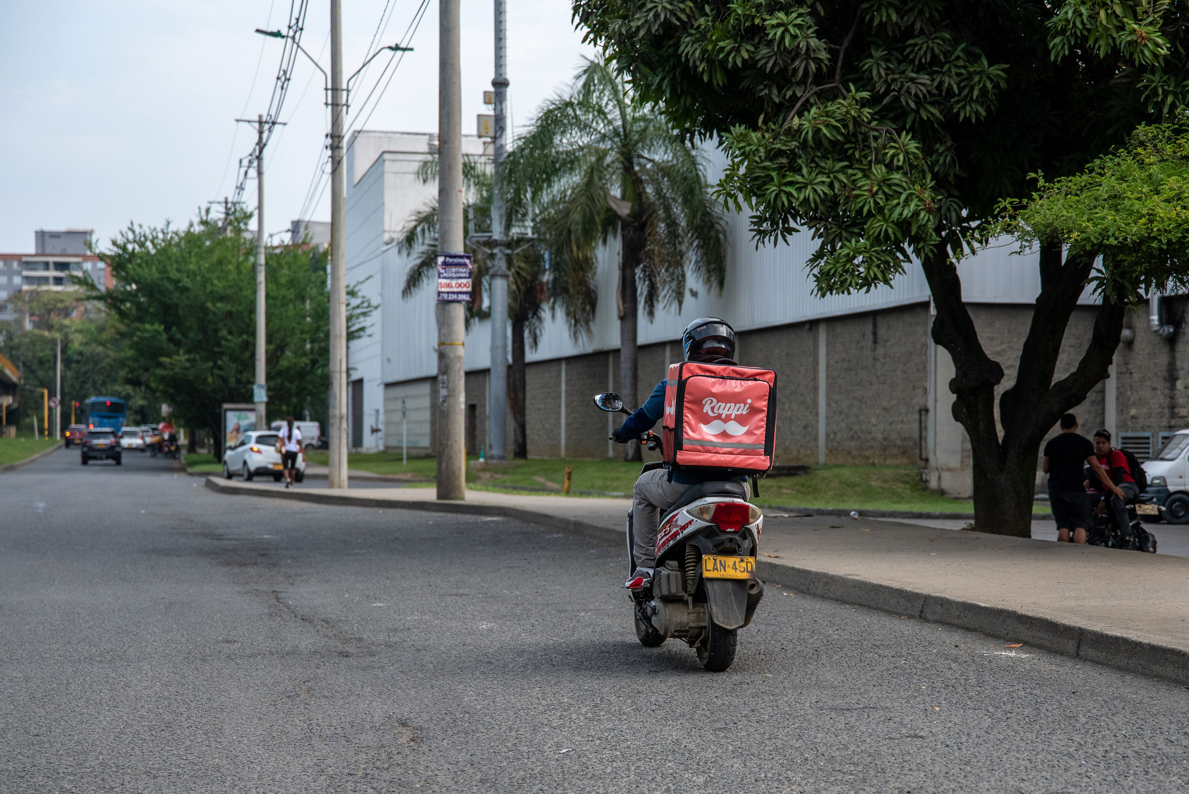 A Rappi food delivery courier in Cali, Colombia, on May 27, 2023.