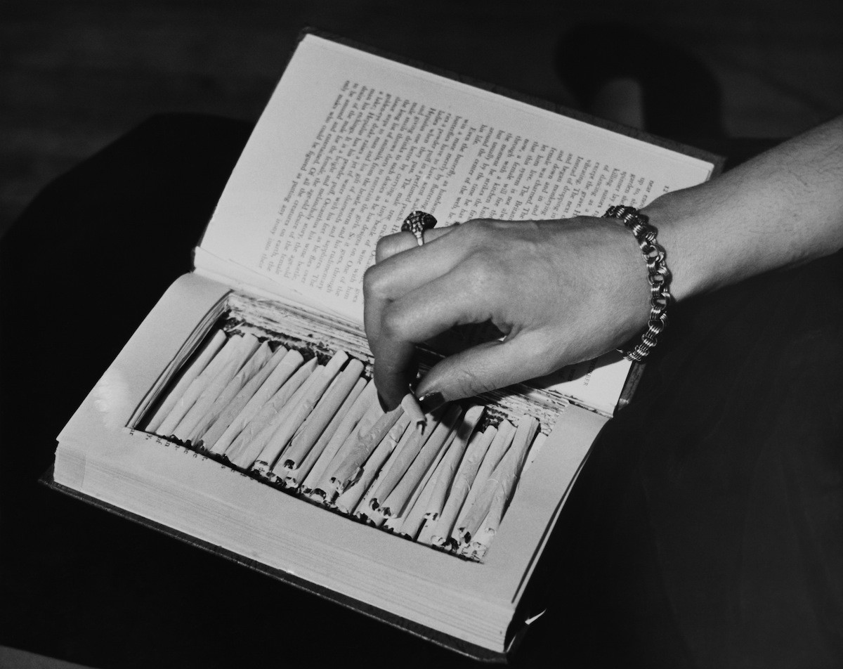 MARIJUANA REEFERS HIDDEN IN A BOOK