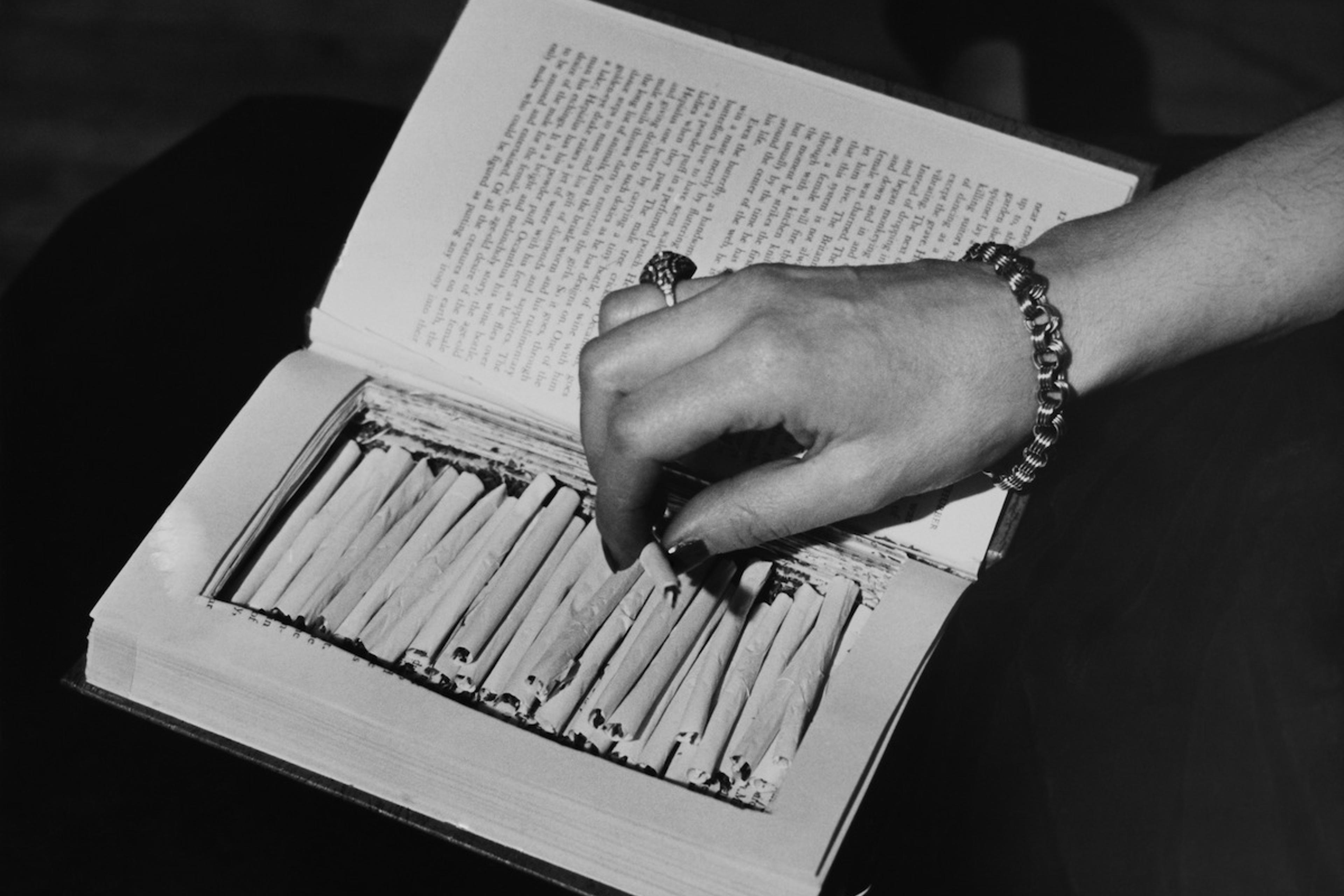 MARIJUANA REEFERS HIDDEN IN A BOOK