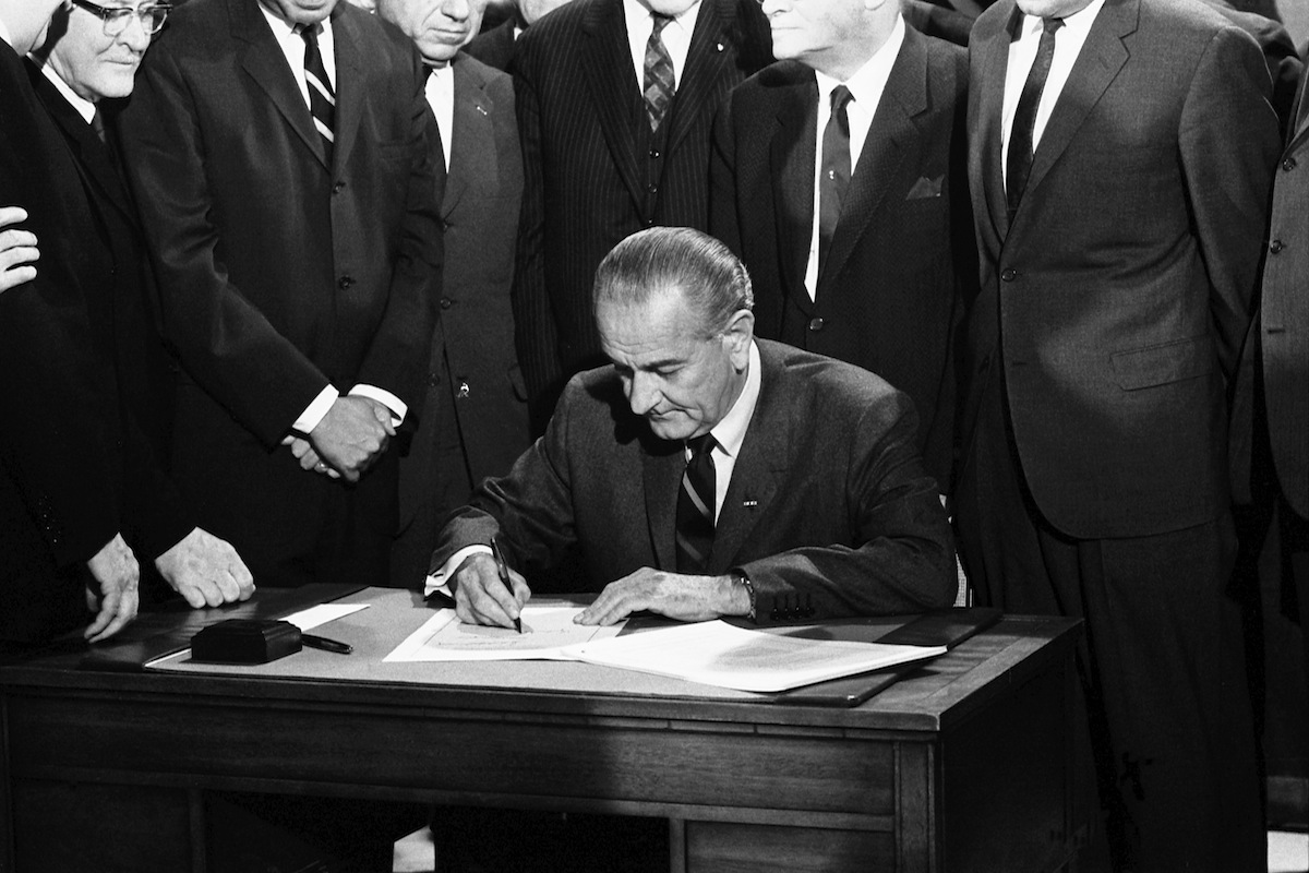 LBJ Signs Civil Rights Bill