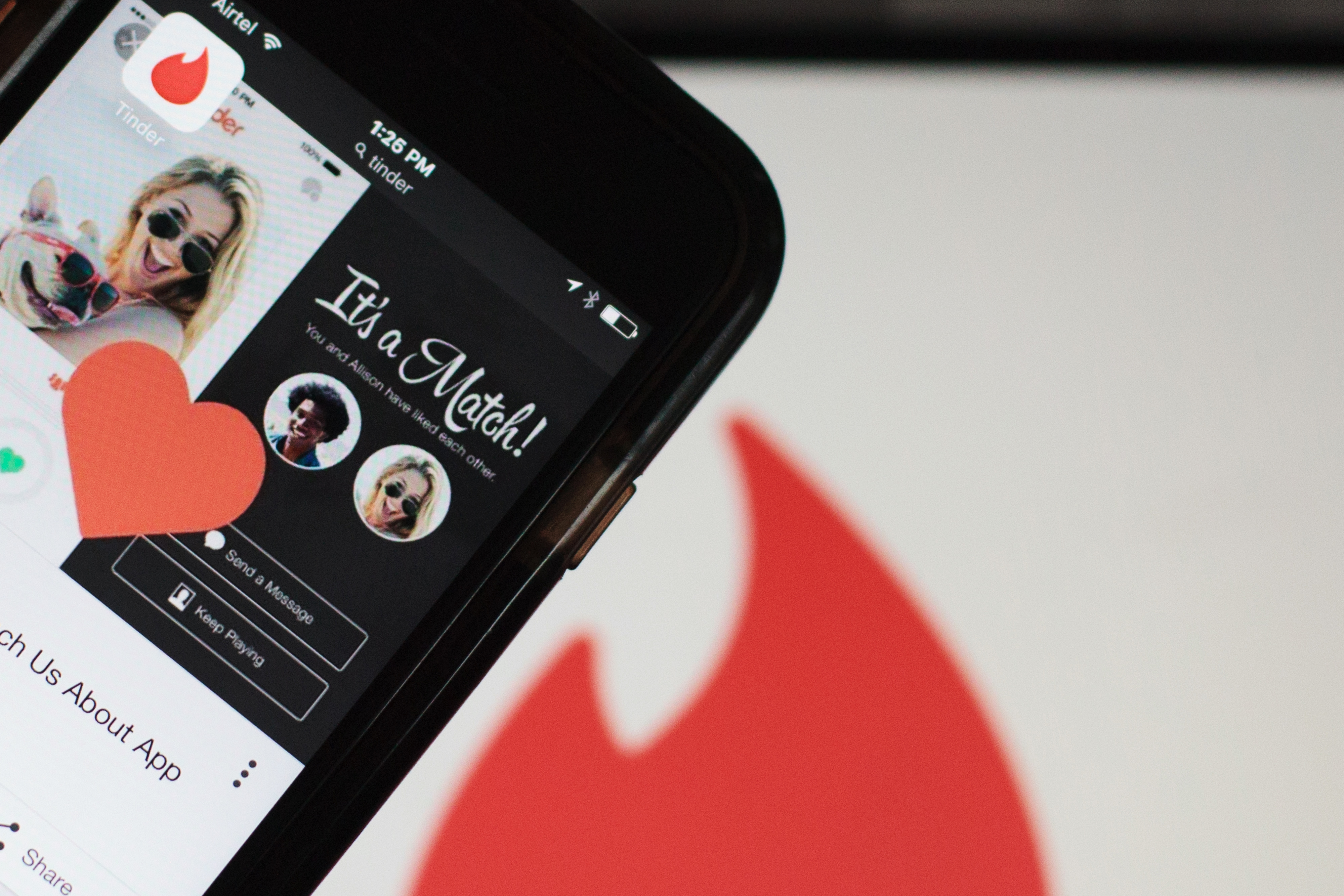 The Tinder Inc. application is displayed on a smartphone in an arranged photograph in New Delhi, India, on Friday, July 29, 2016.