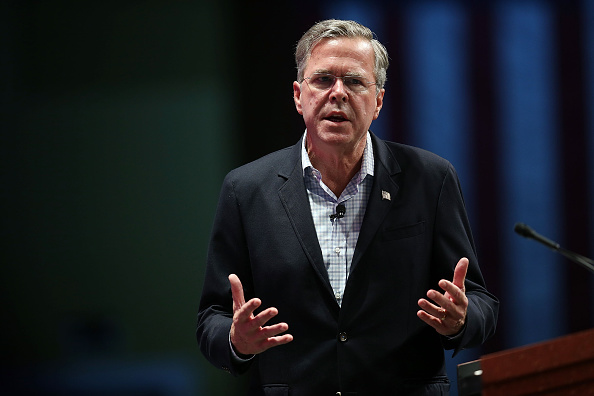 Republican presidential candidate former Florida Gov. Jeb Bush speaks during the Sunshine Summit conference being held at the Rosen Shingle Creek on November 13, 2015 in Orlando, Florida.
