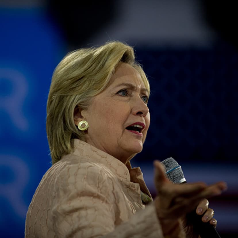Democratic presidential candidate Hillary Clinton speaks to supporters at a rally at John Marshall High School on August 17, 2016 in Cleveland, Ohio.