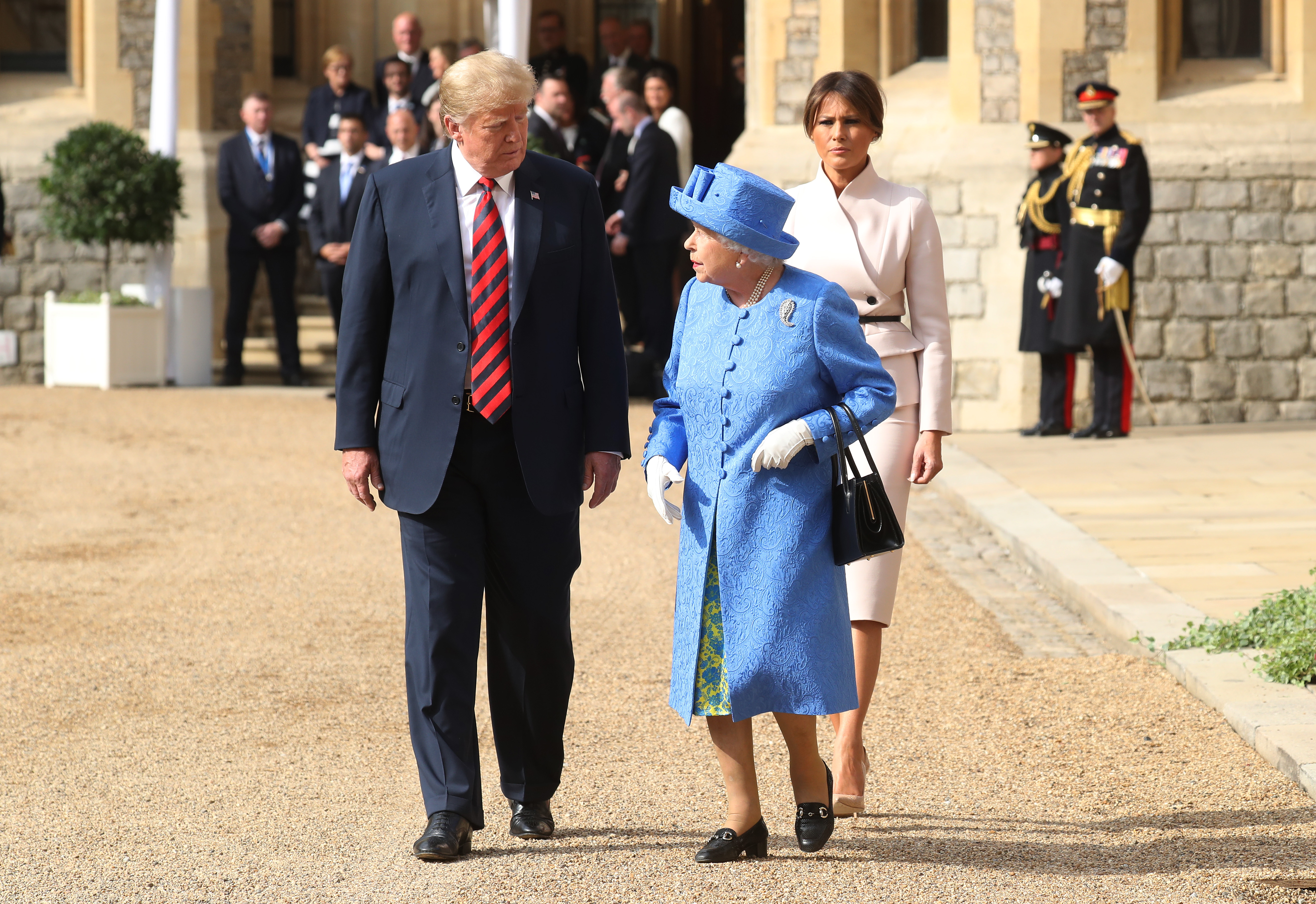 The President Of The United States And Mrs Trump Meet HM Queen