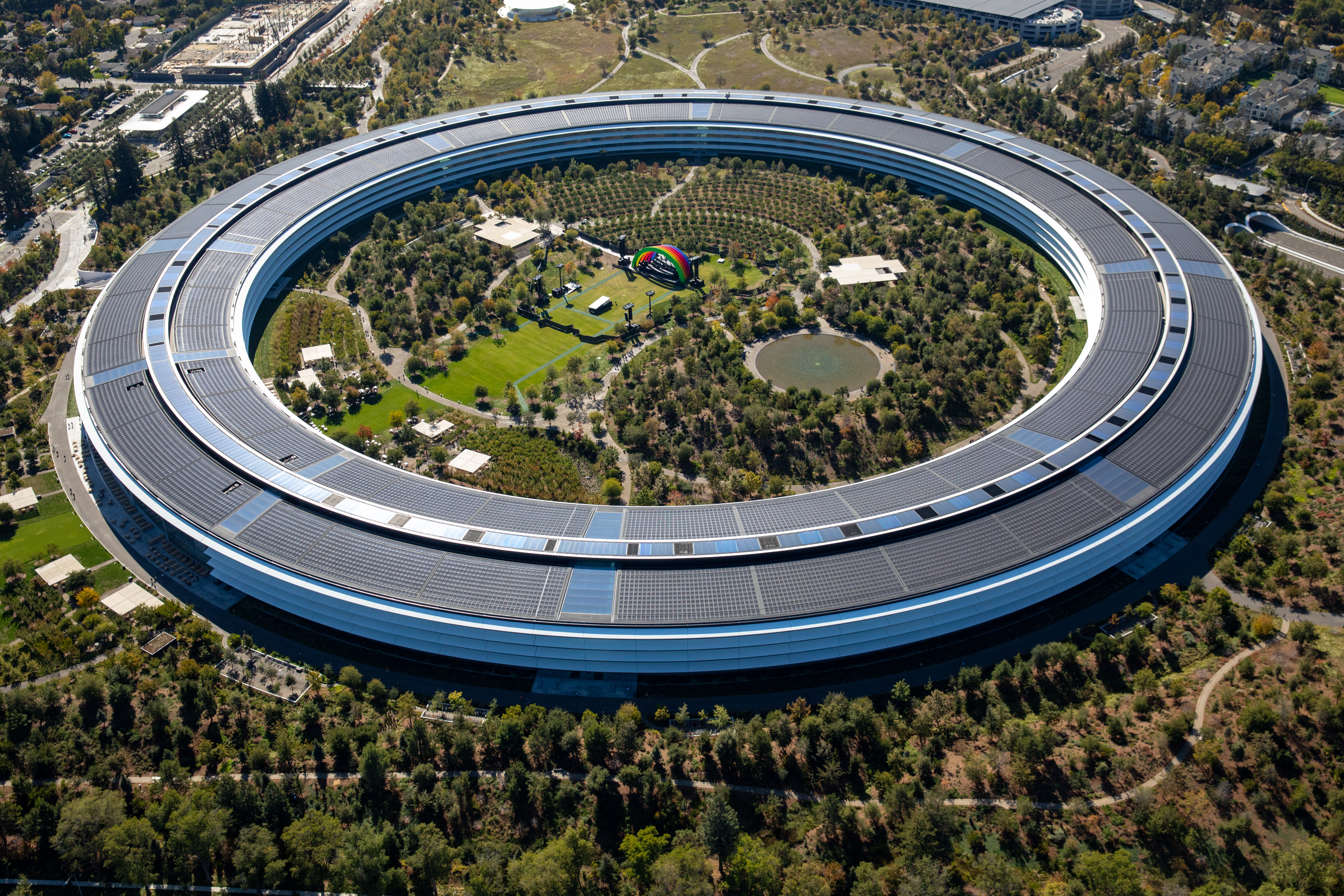 Aerial Views Of Silicon Valley Housing And Tech Campuses