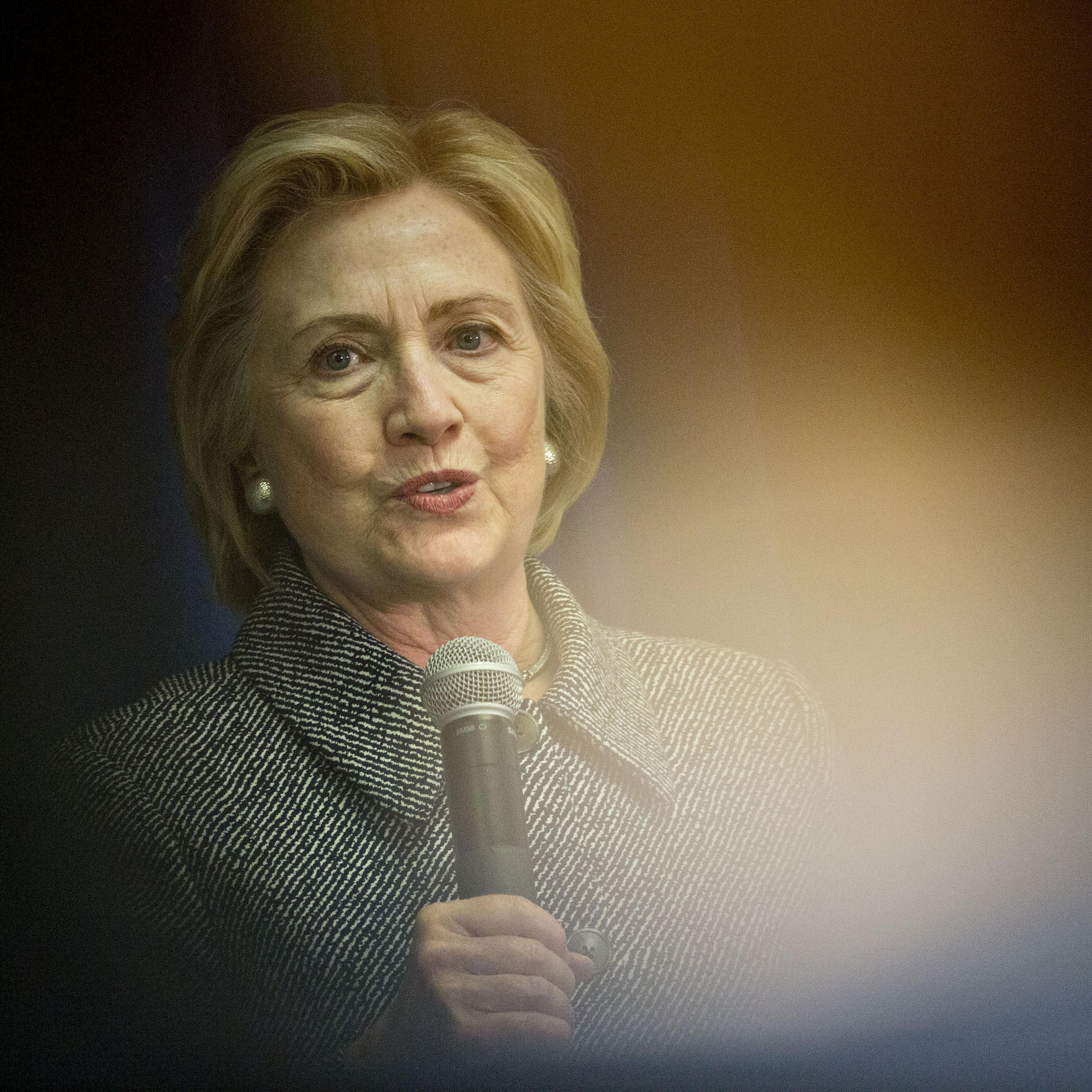 Hillary Clinton speaks during an event with campaign volunteers in Bettendorf, Iowa, on Dec. 22, 2015.