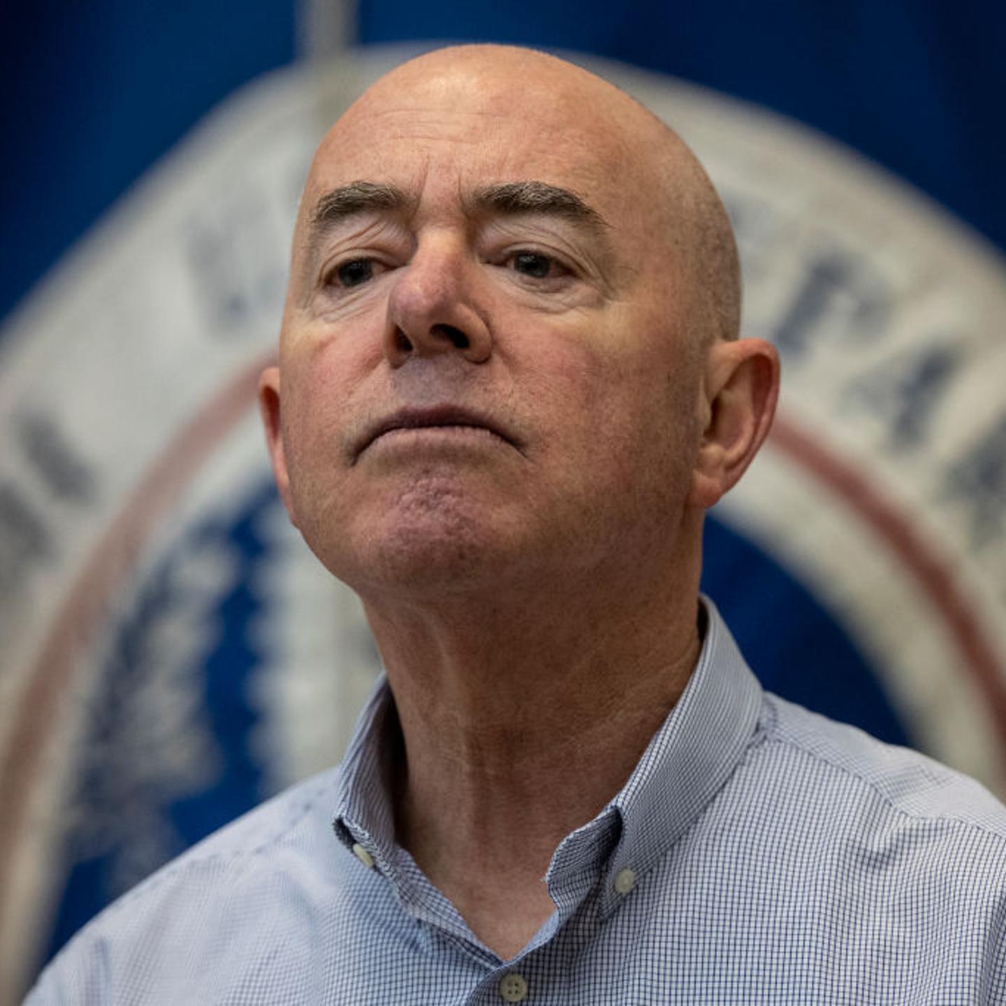 Homeland Security Secretary Mayorkas Holds Media Availability In Eagle Pass, Texas